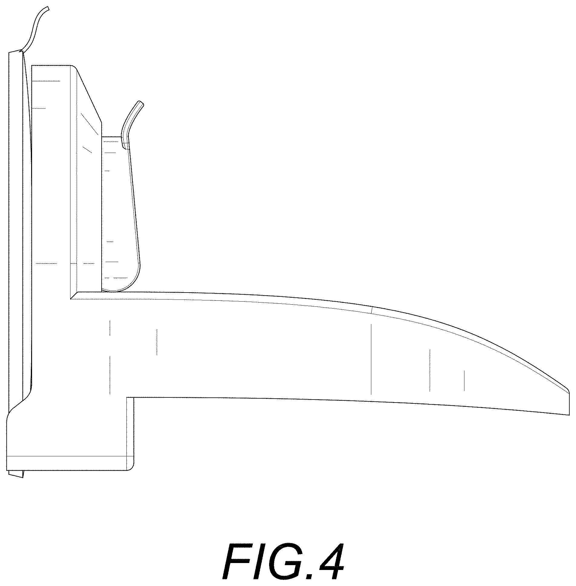 Patent USD1001523 Figure 4 – Foot rest