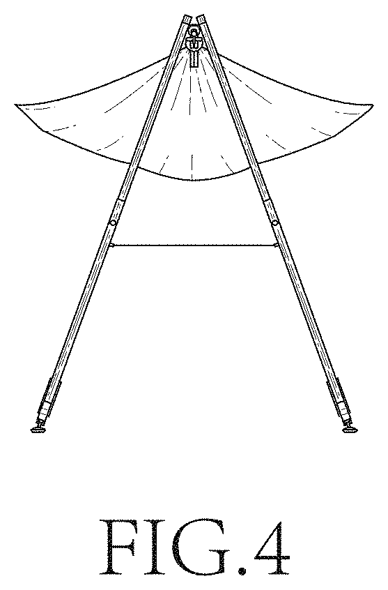 Patent USD1001530 Figure 4 – Hammock stand
