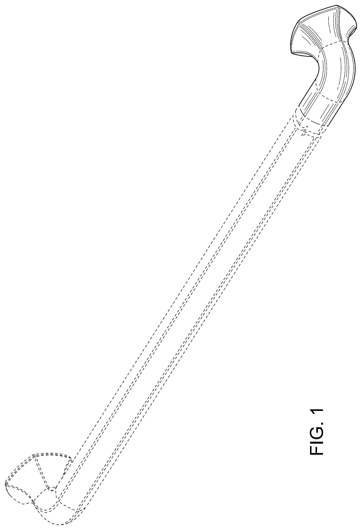 Patent USD1001538 Figure 1 – Grab bar