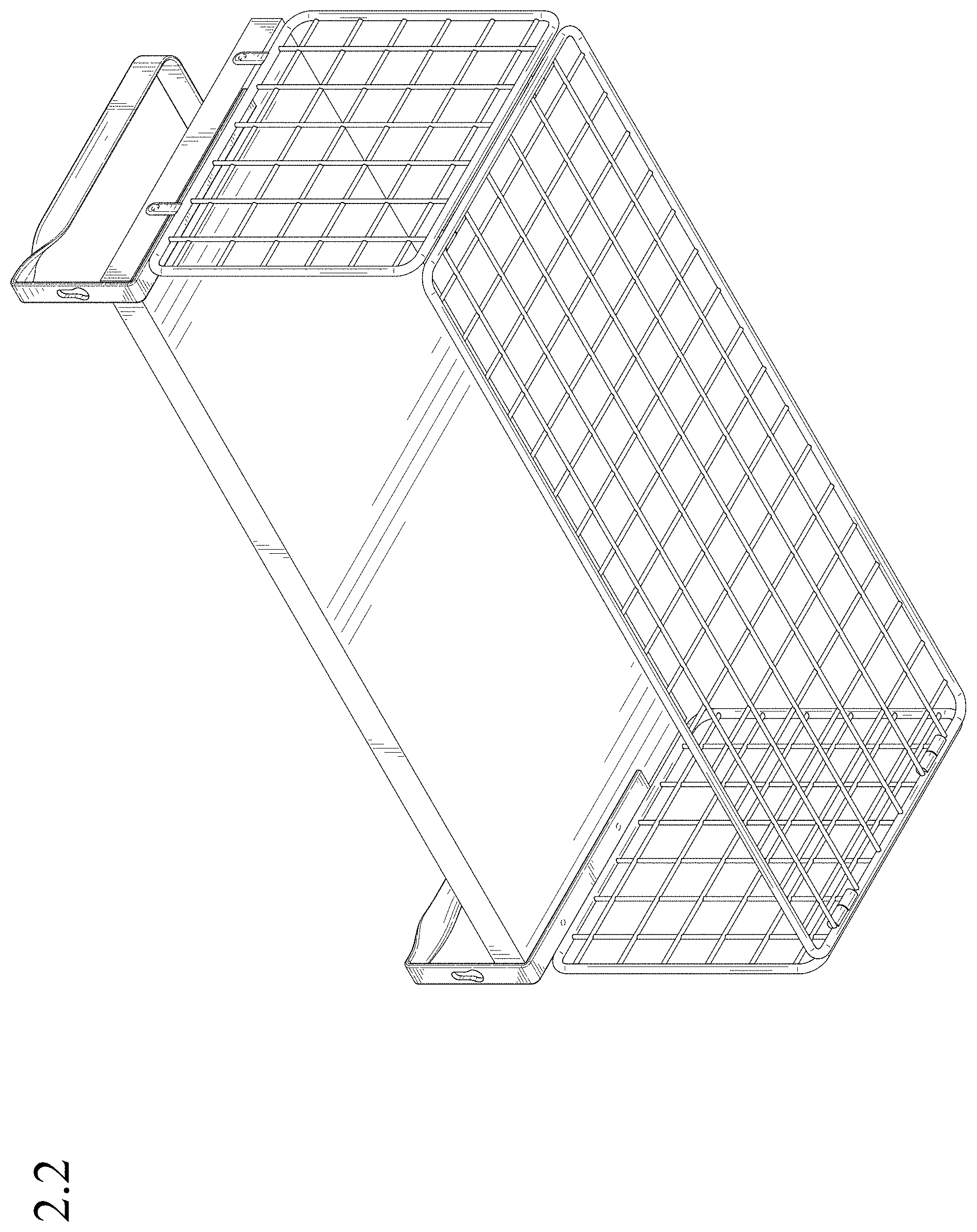 Patent USD1001547 Figure 2 – Wall-mounted bathroom shelf