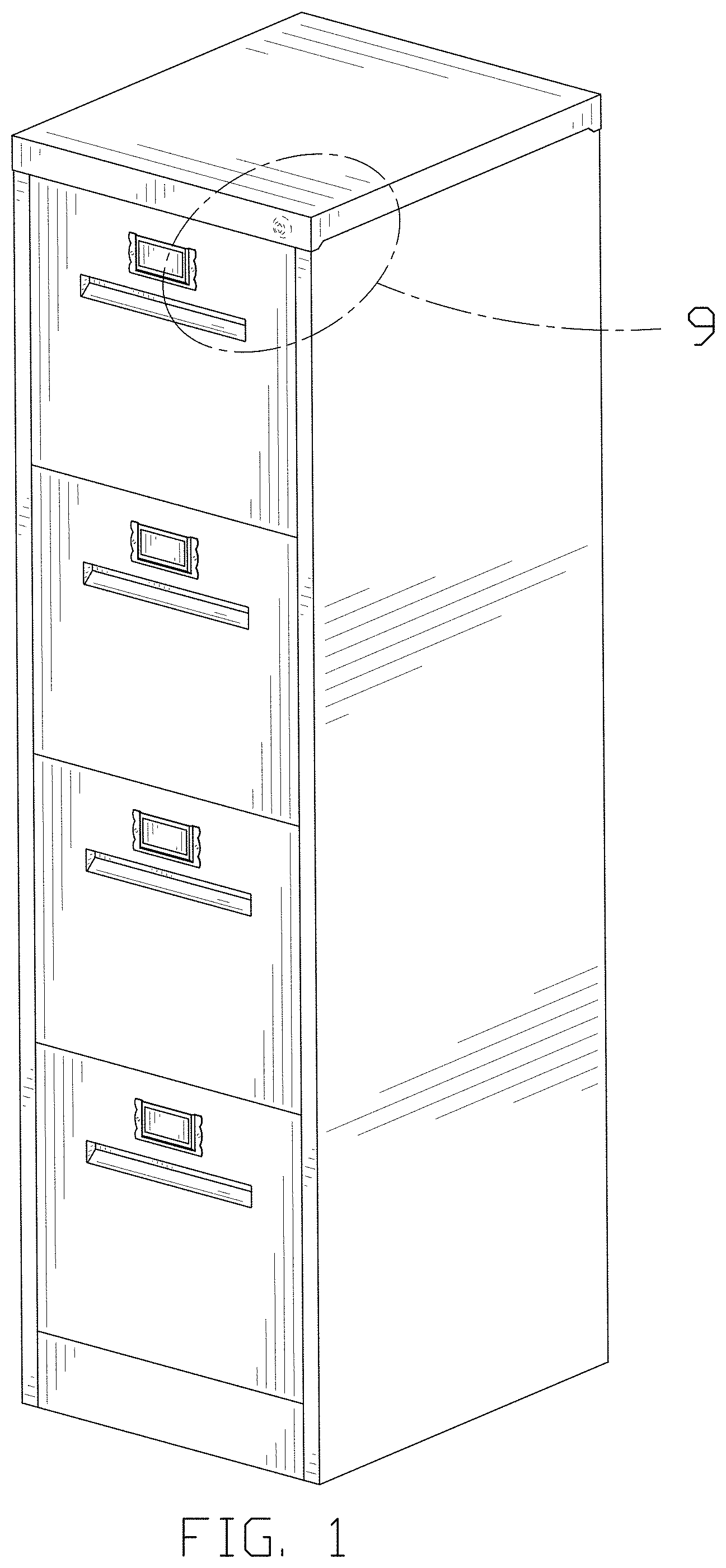 Patent USD1001559 Figure 1 – File cabinet