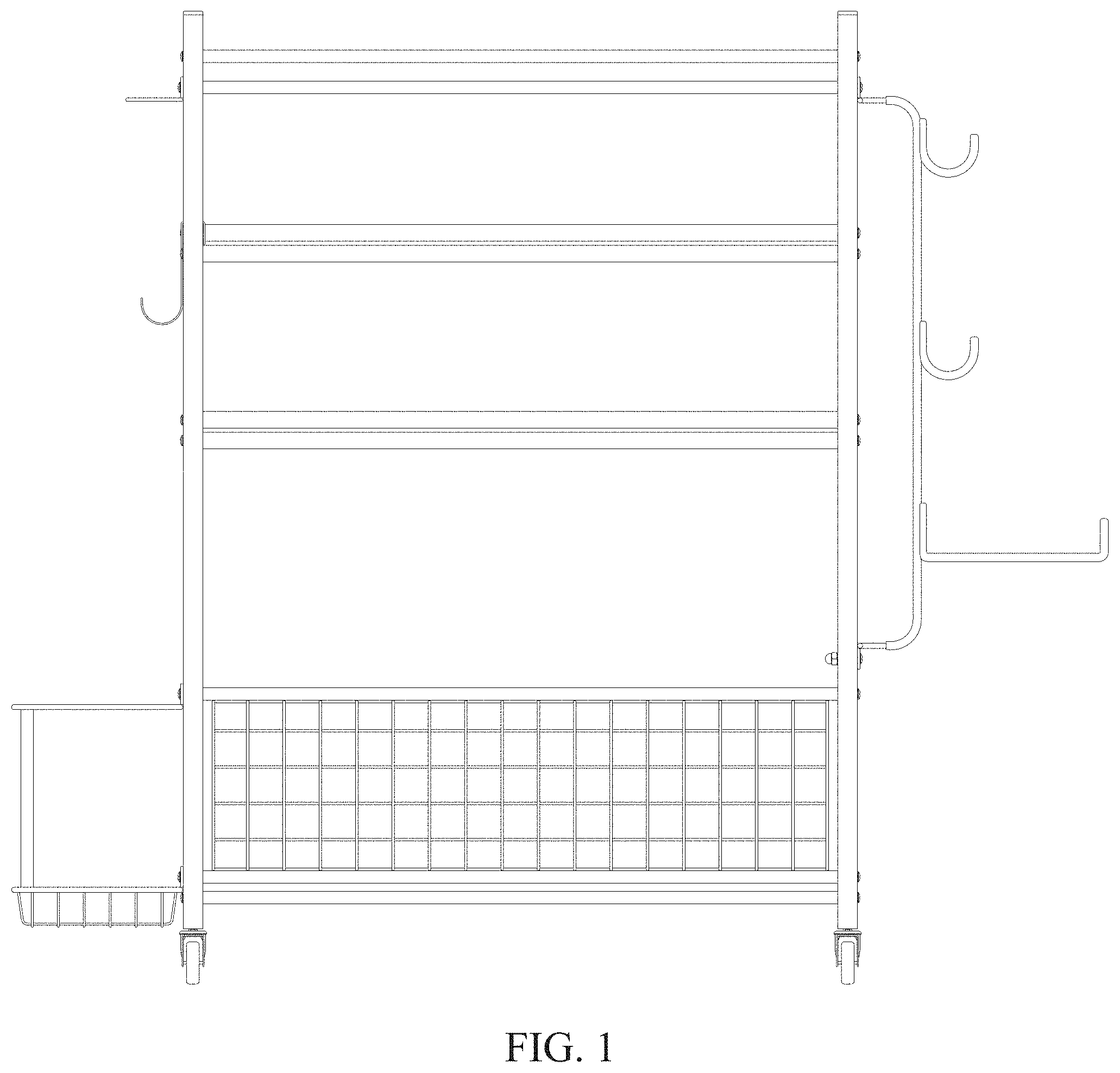 Patent USD1001561 Figure 1 – Storage rack