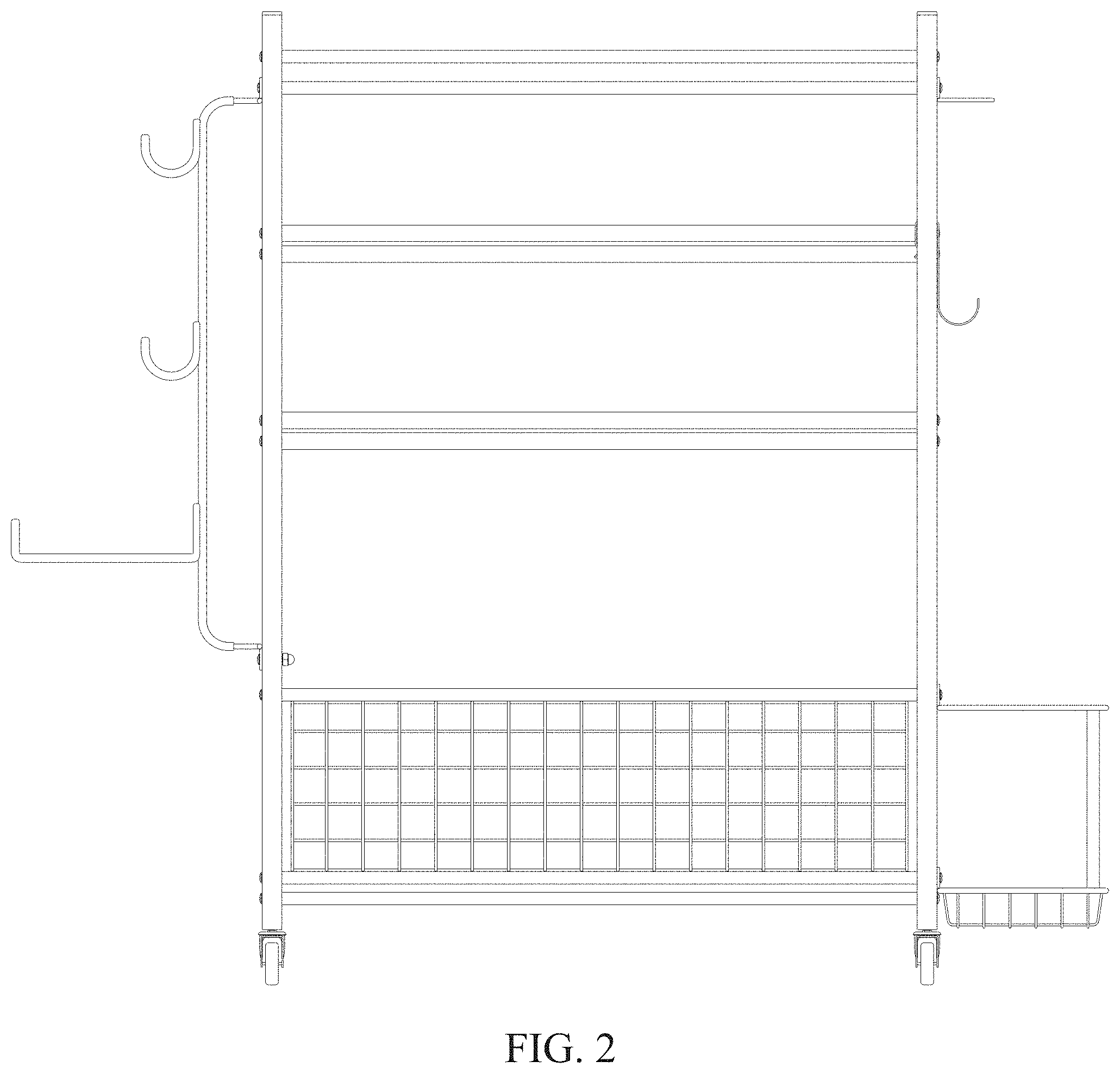Patent USD1001561 Figure 2 – Storage rack