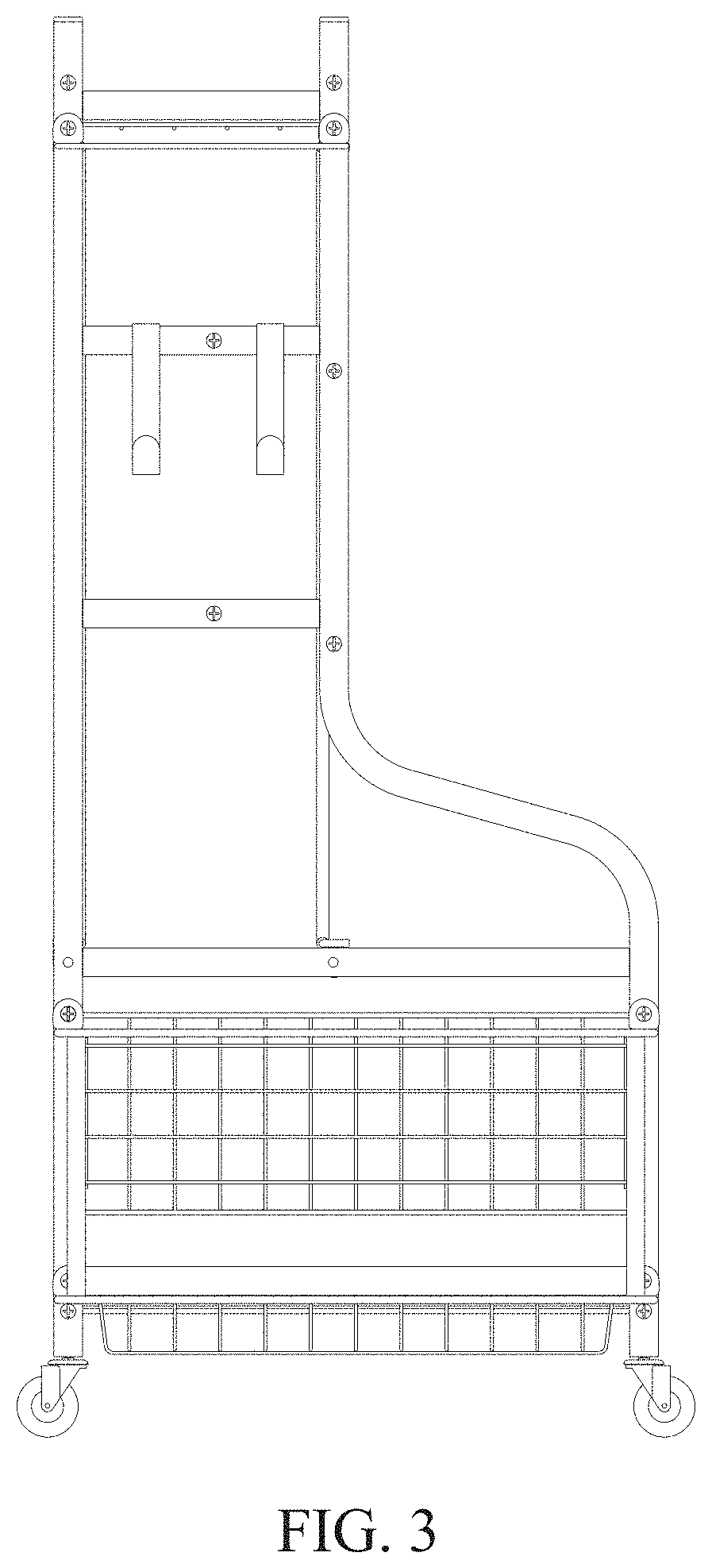 Patent USD1001561 Figure 3 – Storage rack