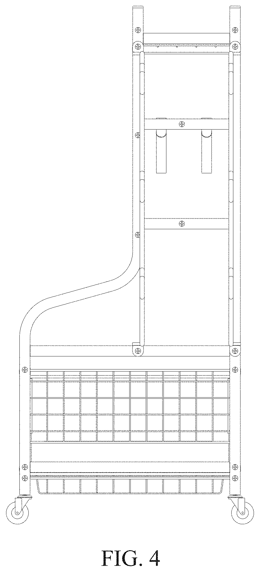Patent USD1001561 Figure 4 – Storage rack