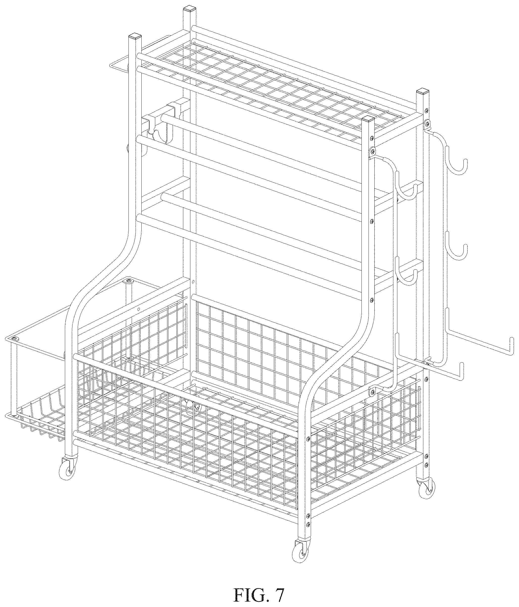 Patent USD1001561 Figure 7 – Storage rack