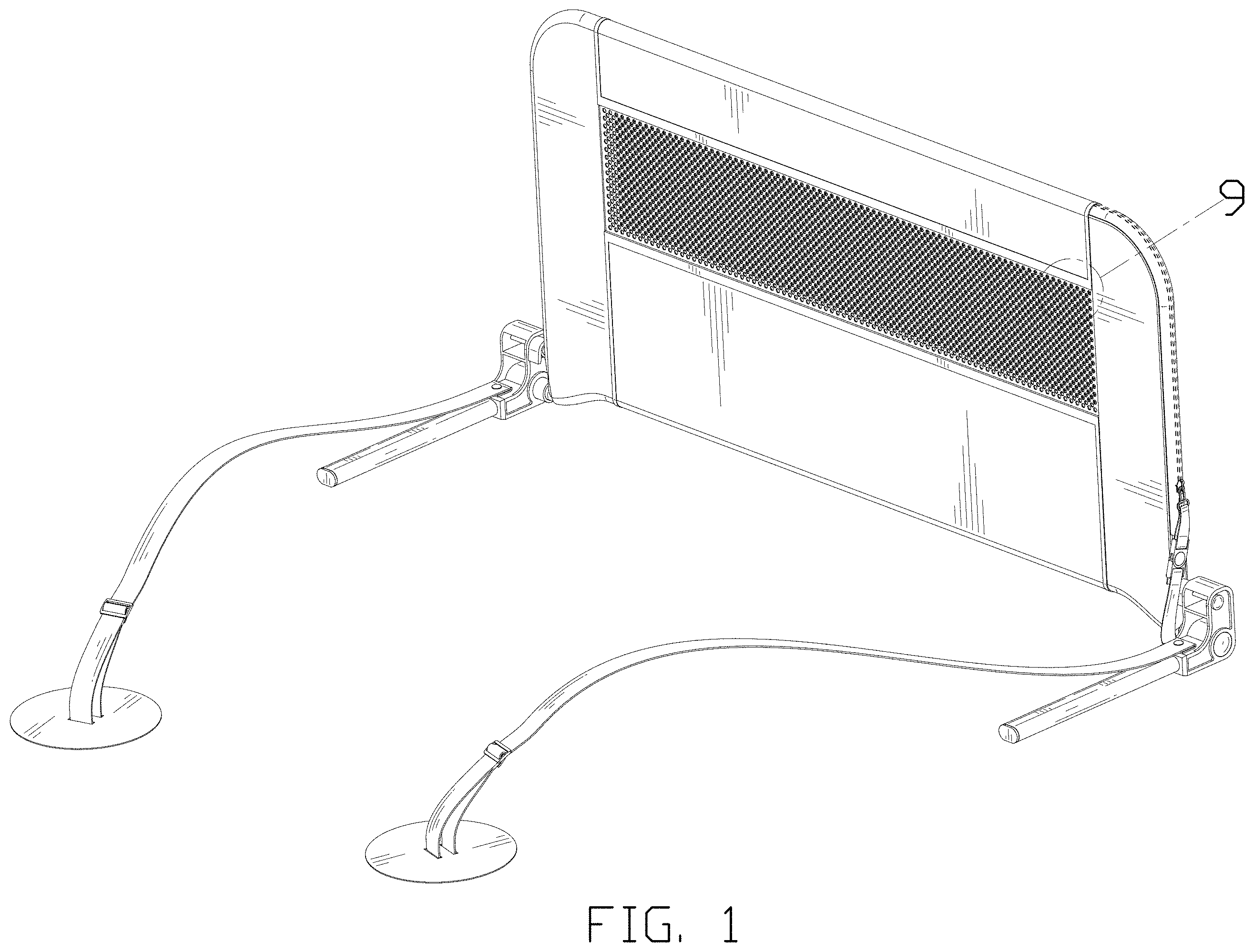Patent USD1001566 — Bed rail — Figure 1