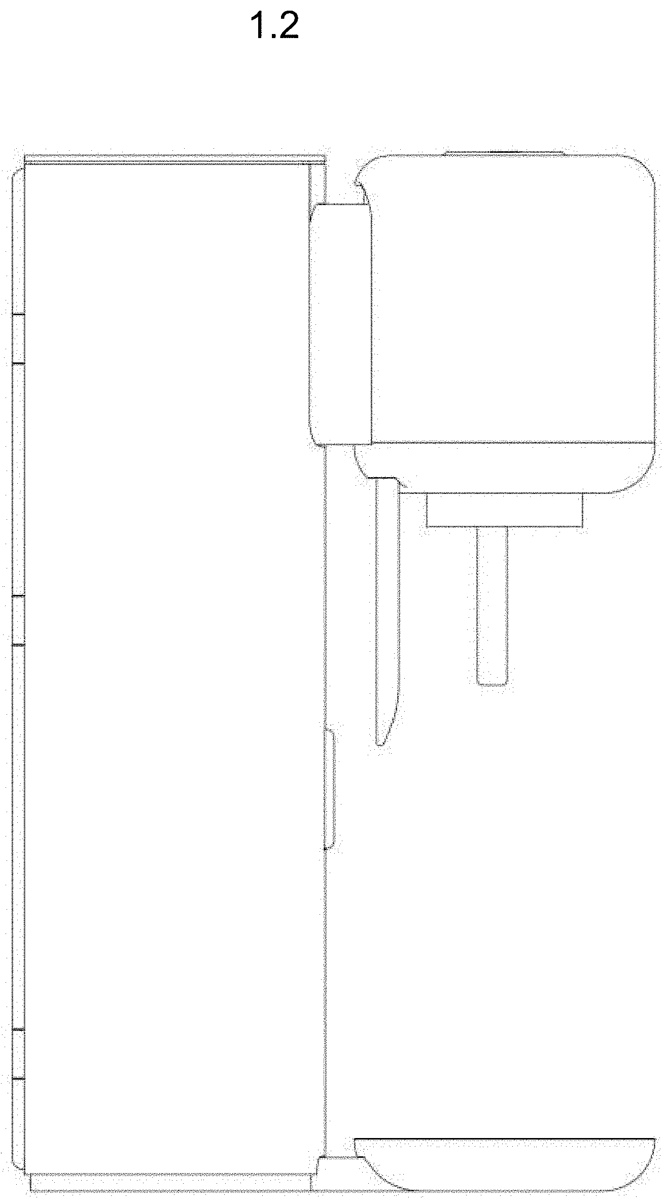 Patent USD1001567 Figure 2 – Water carbonation and enrichment apparatus unit