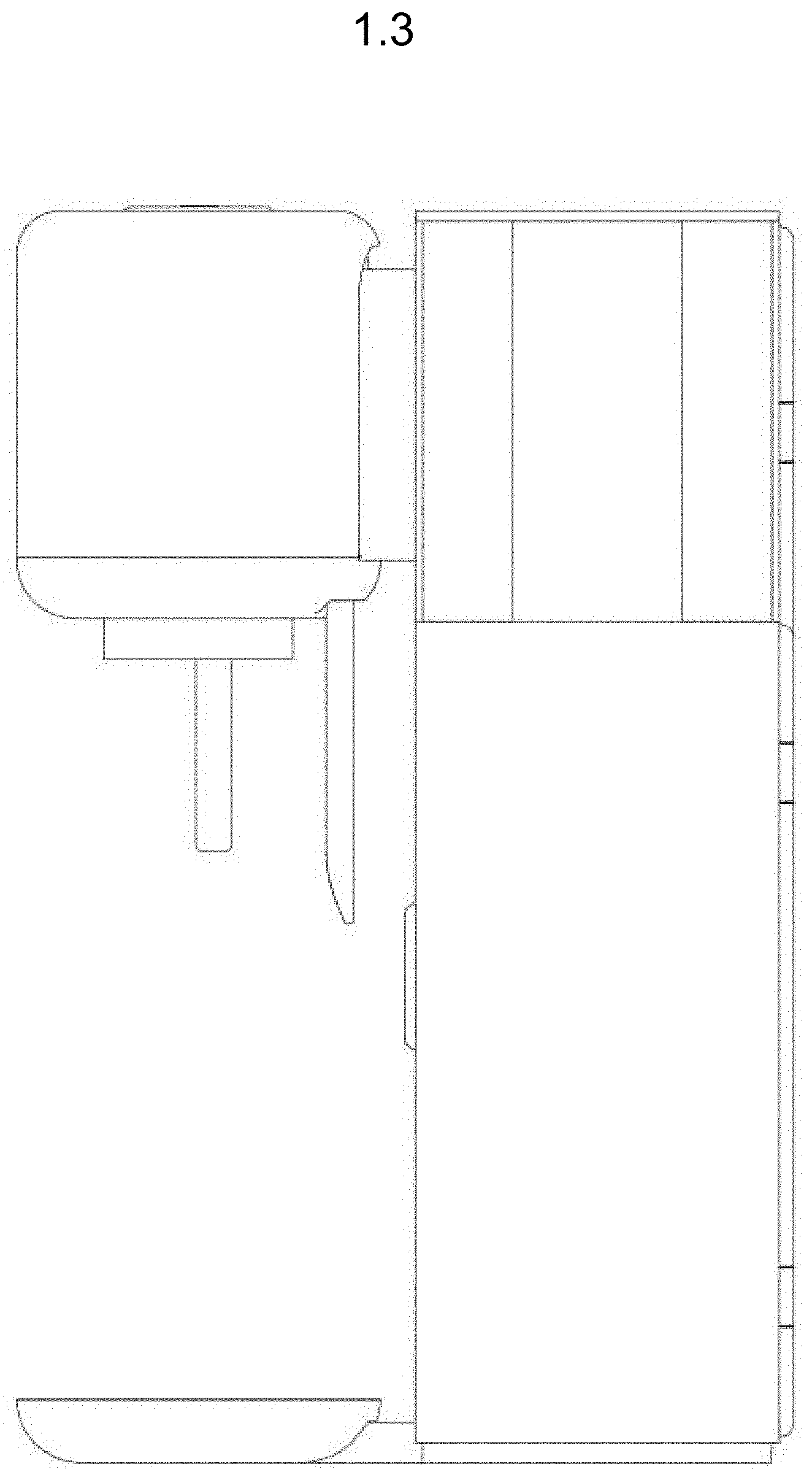 Patent USD1001567 Figure 3 – Water carbonation and enrichment apparatus unit