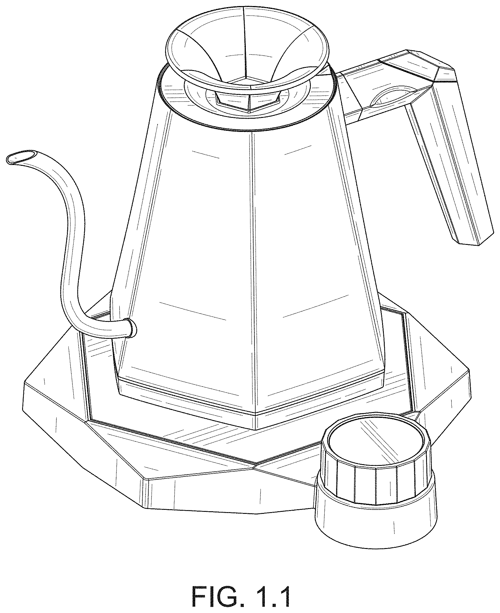 Patent USD1001570 Figure 1 – Electric kettle