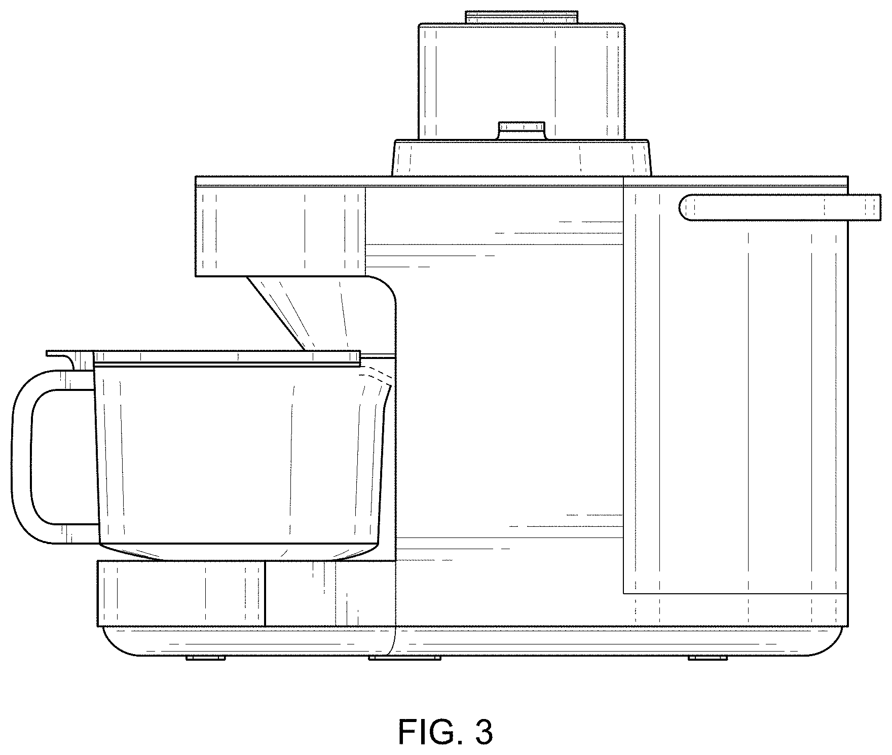 Patent USD1001573 Figure 3 – Food processor