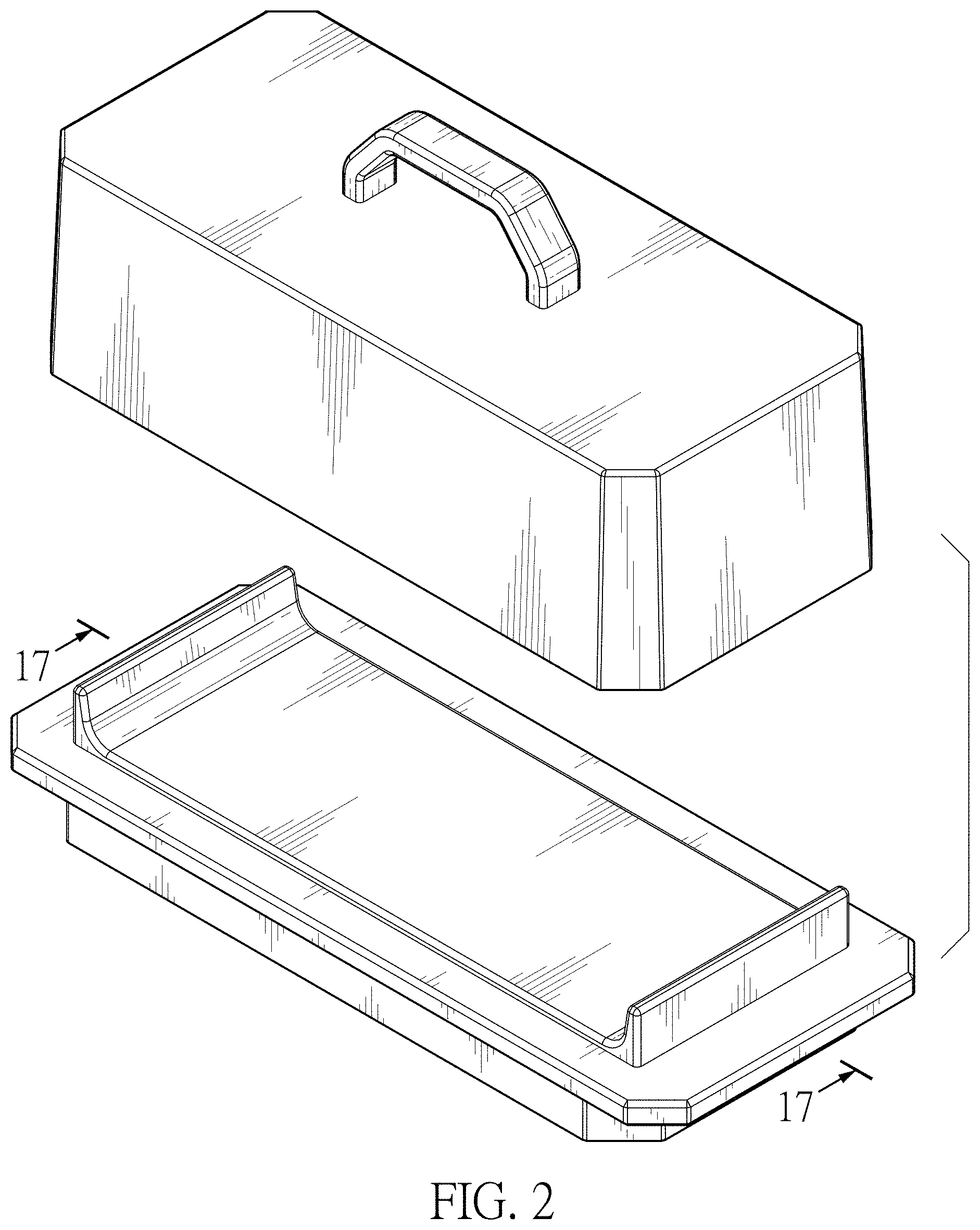 Patent USD1001579 Figure 2 – Butter dish and cover assembly