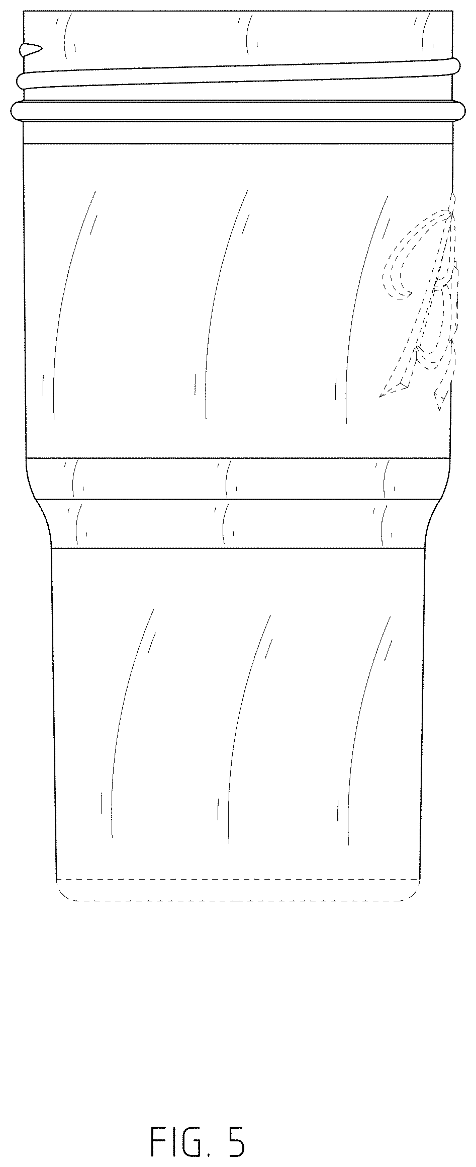 Patent USD1001580 Figure 5 – Glass