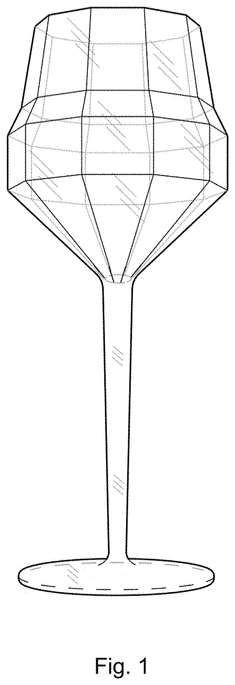 Patent USD1001585 Figure 1 – Beverage glass