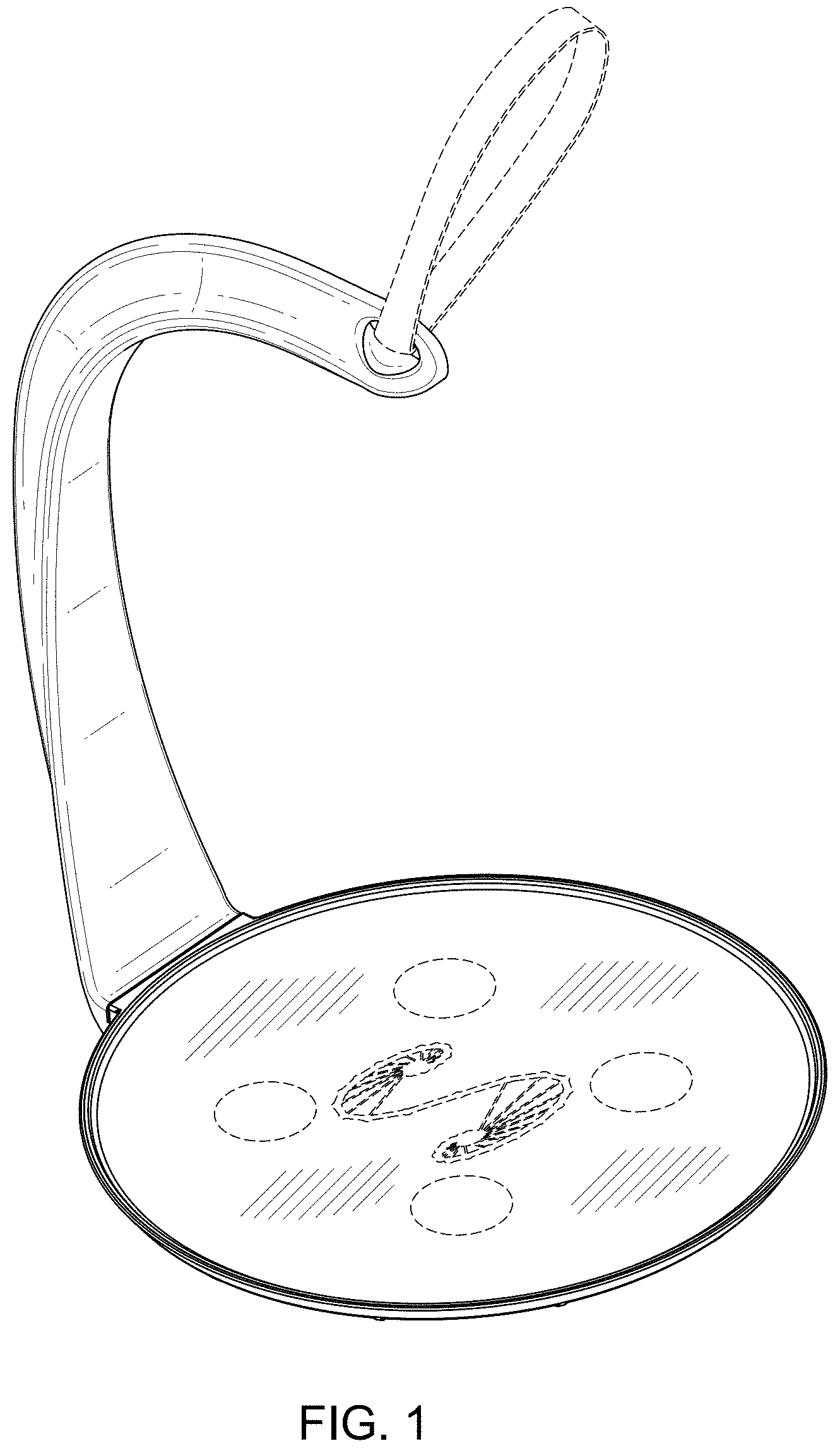 Patent USD1001591 Figure 1 – Two-part hanging tray for open beverages