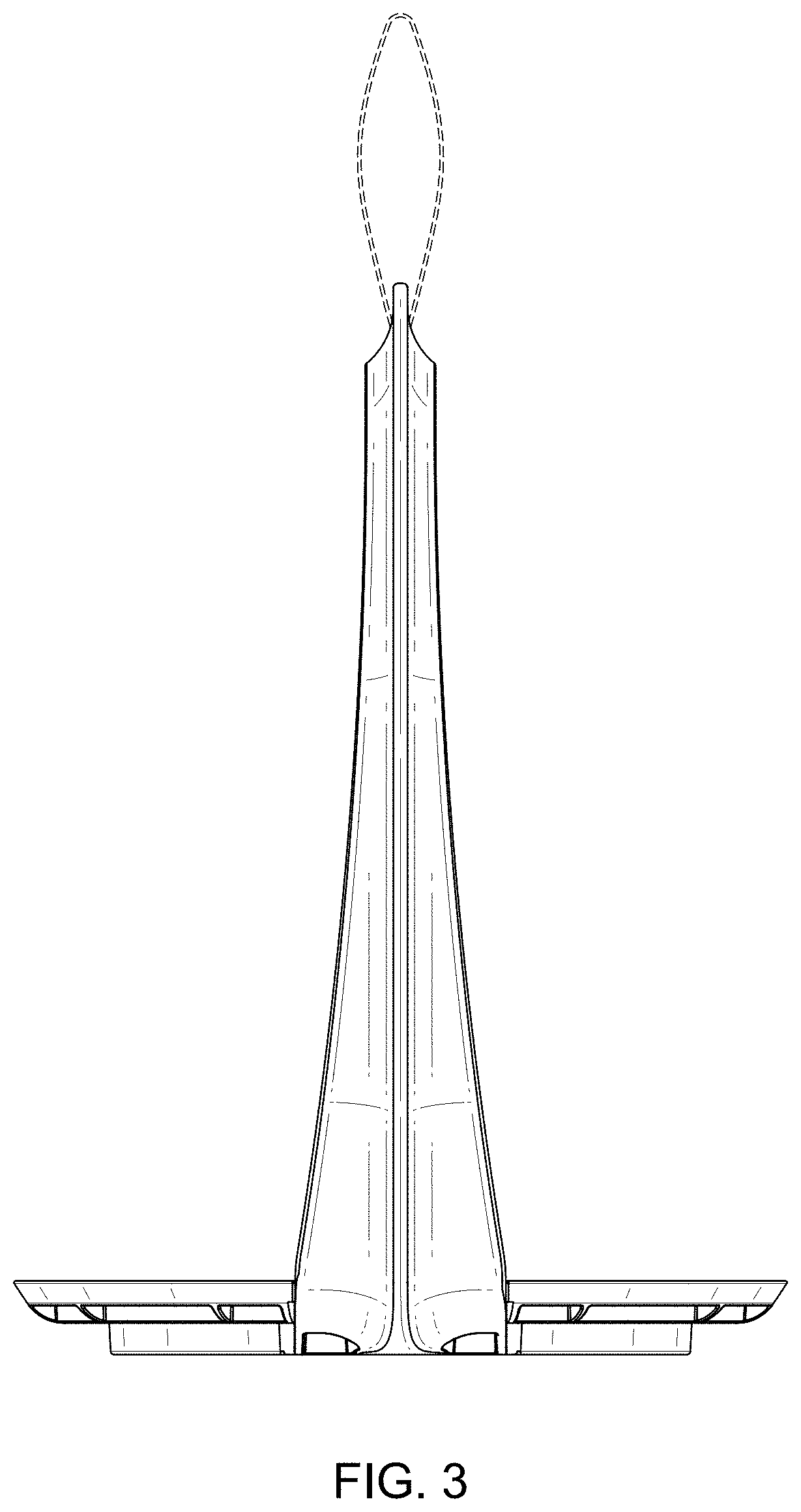 Patent USD1001591 Figure 3 – Two-part hanging tray for open beverages
