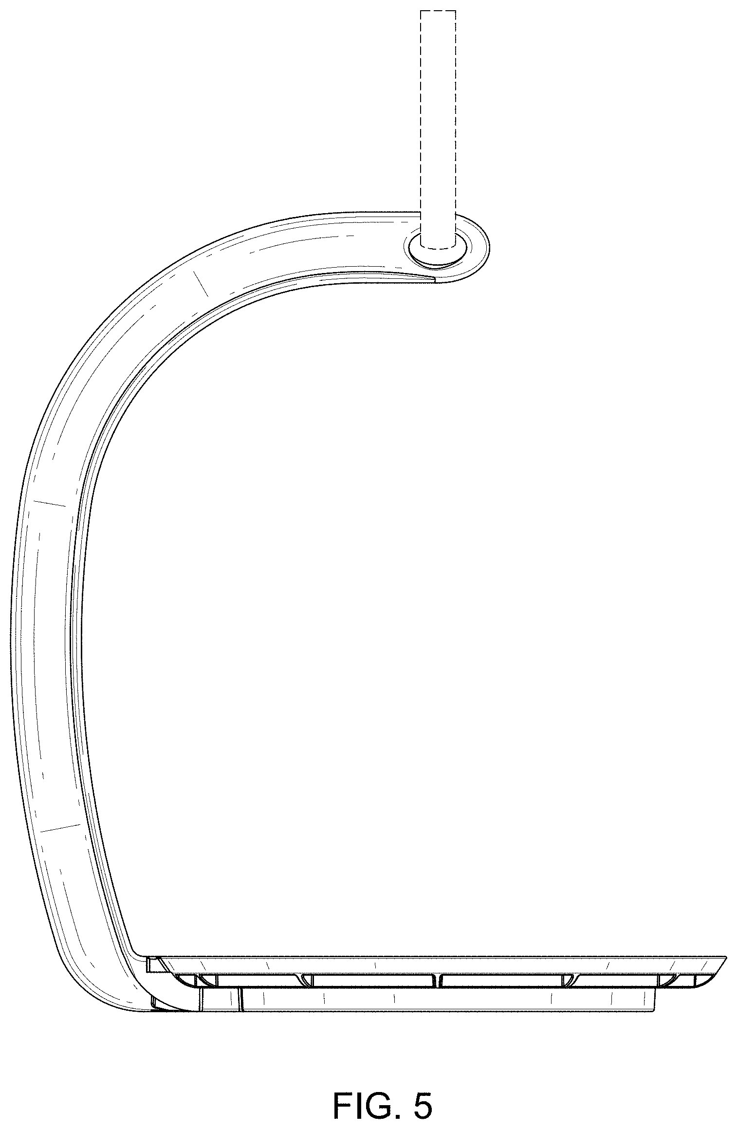 Patent USD1001591 Figure 5 – Two-part hanging tray for open beverages