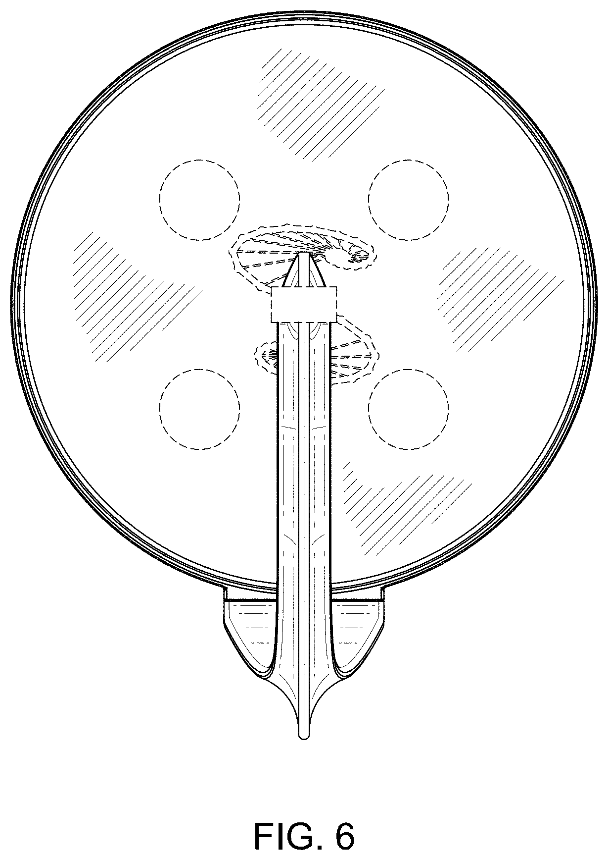 Patent USD1001591 Figure 6 – Two-part hanging tray for open beverages