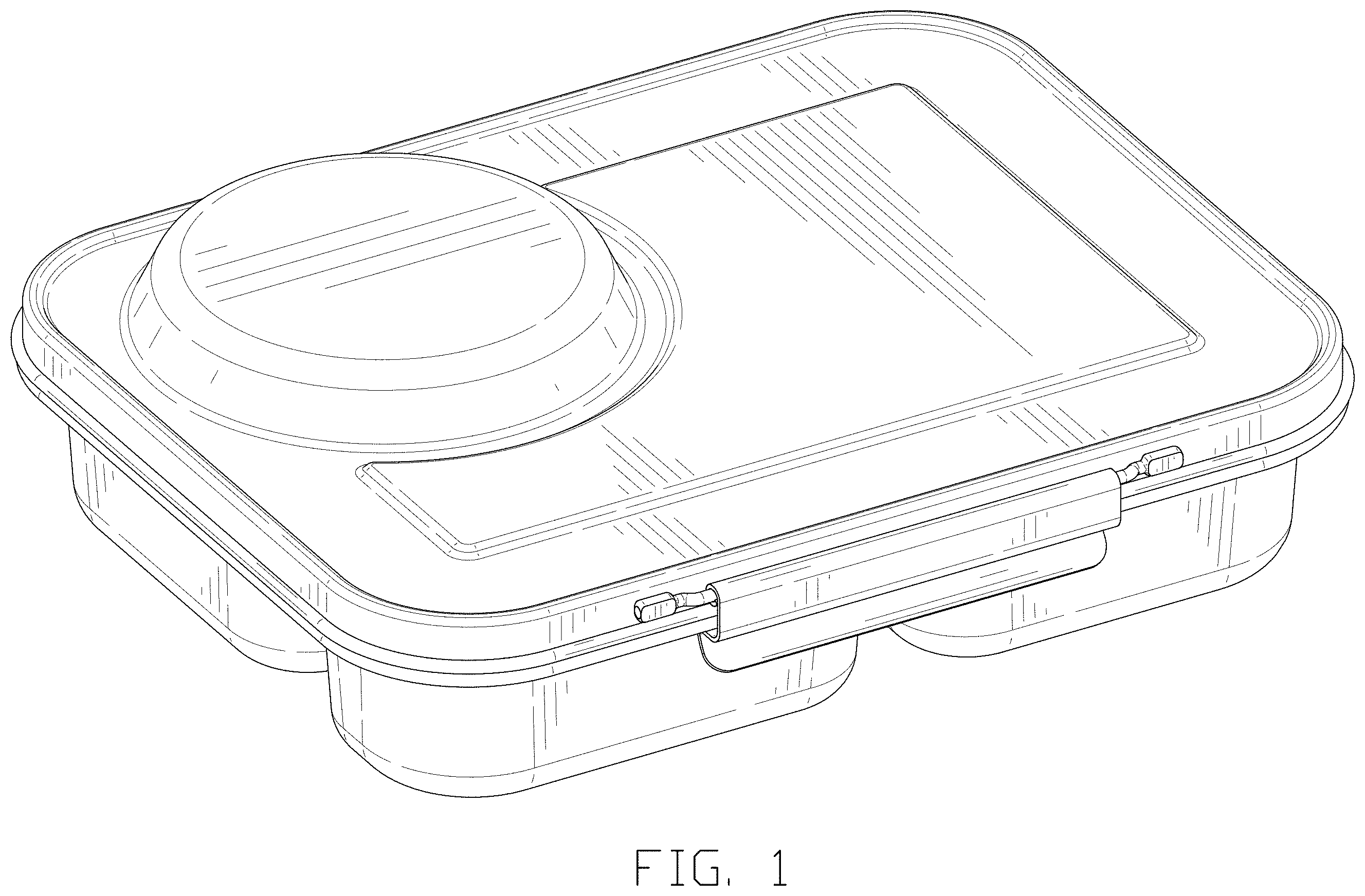 Patent USD1001598 Figure 1 – Lunch box