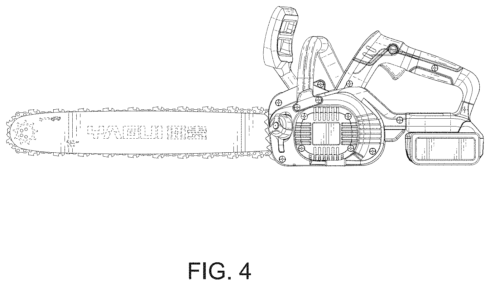 Patent USD1001607 Figure 4 – Chainsaw