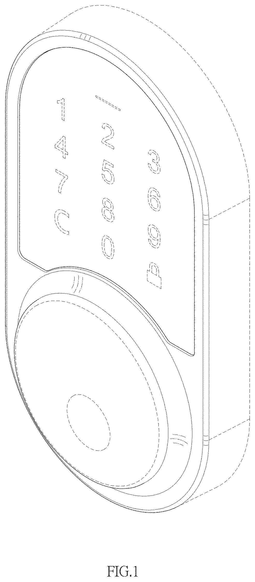 Patent USD1001615 Figure 1 – Lock escutcheon