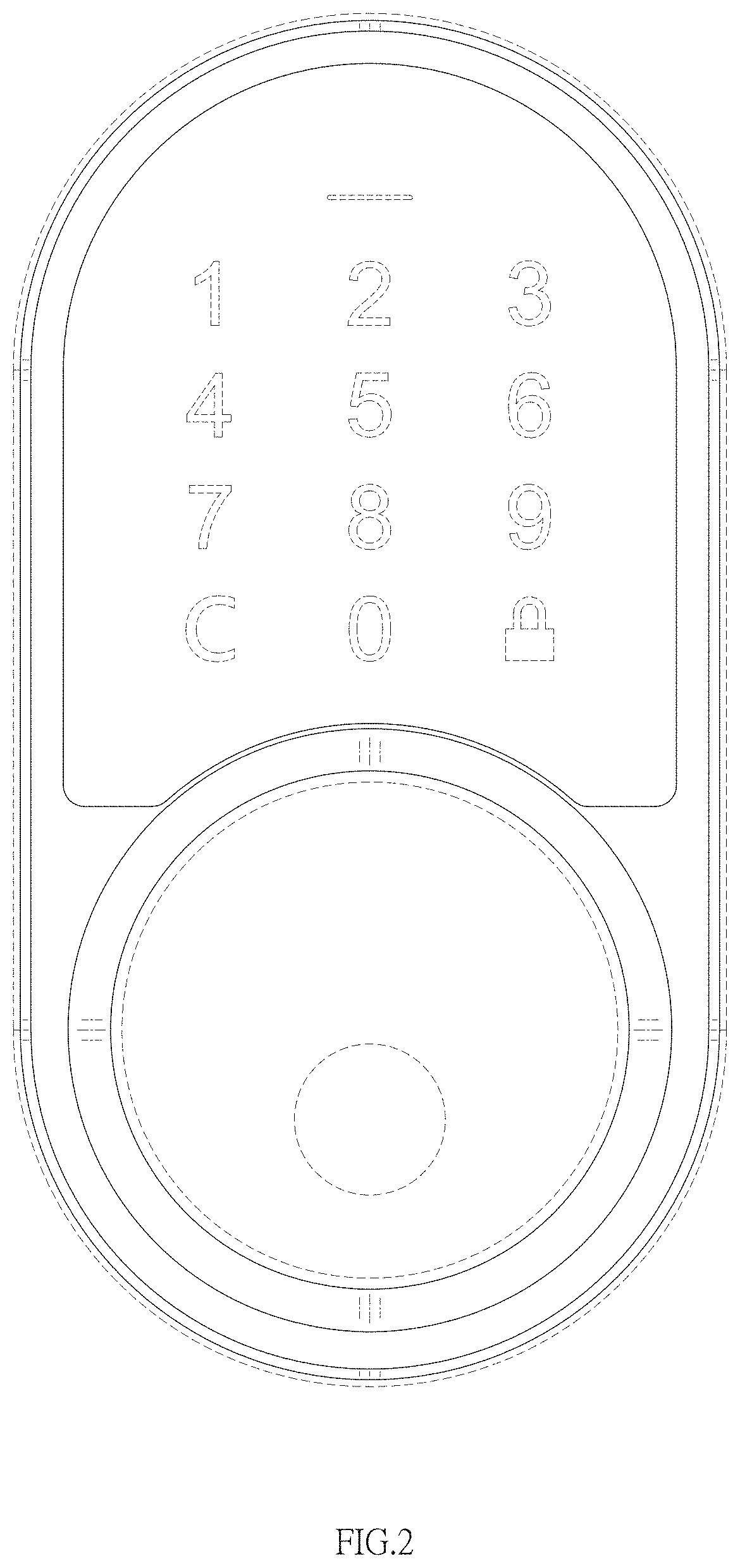 Patent USD1001615 Figure 2 – Lock escutcheon
