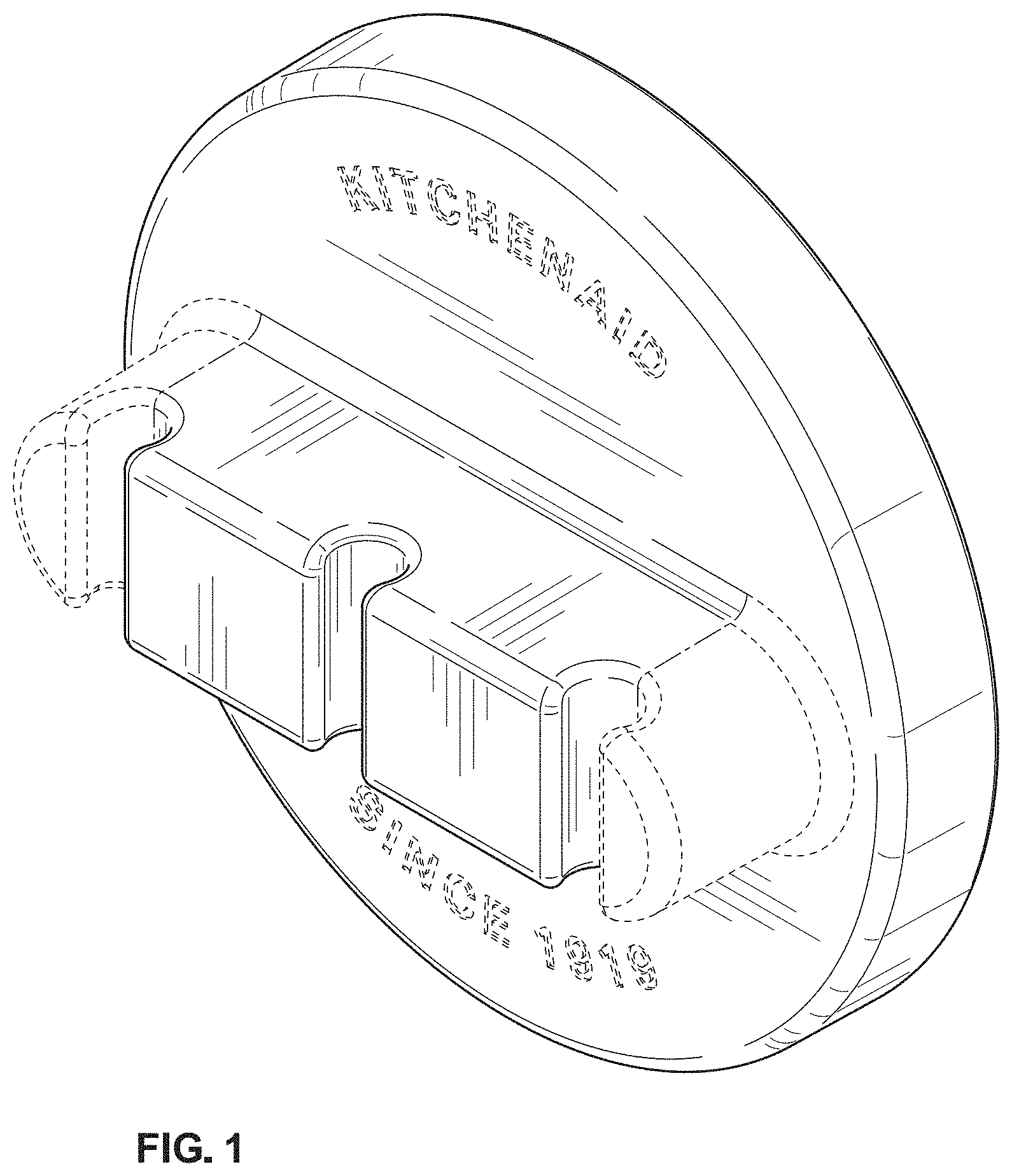 Patent USD1001619 Figure 1 – Device holder attachment for a hand mixer