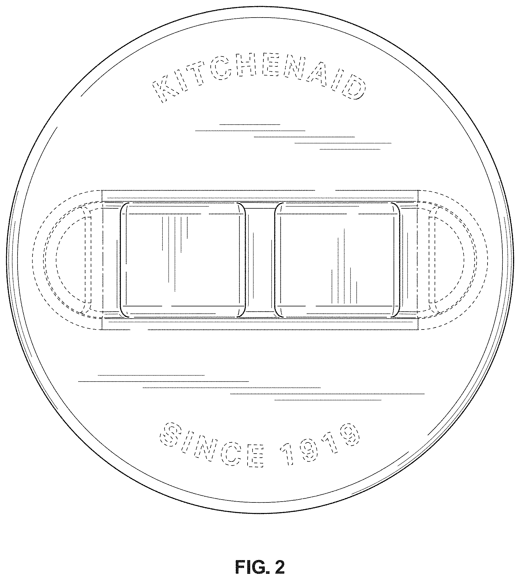 Patent USD1001619 Figure 2 – Device holder attachment for a hand mixer