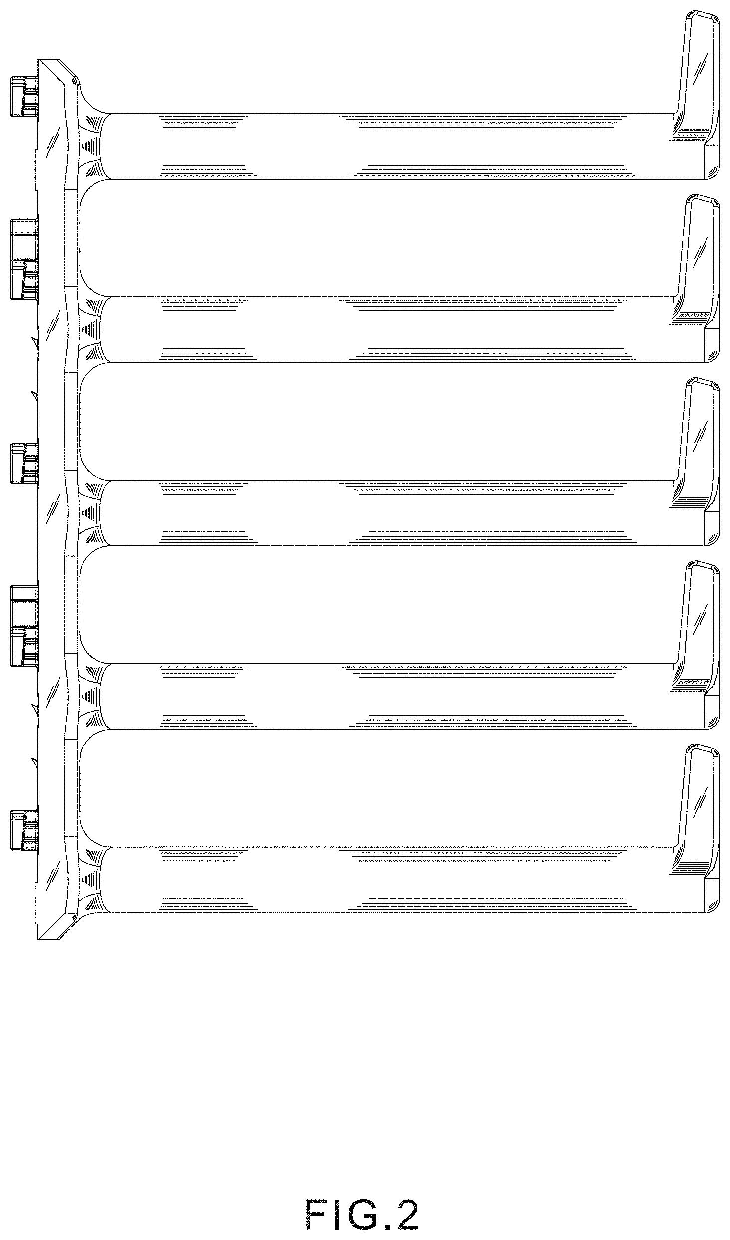 Patent USD1001621 Figure 2 – Cable management fingers