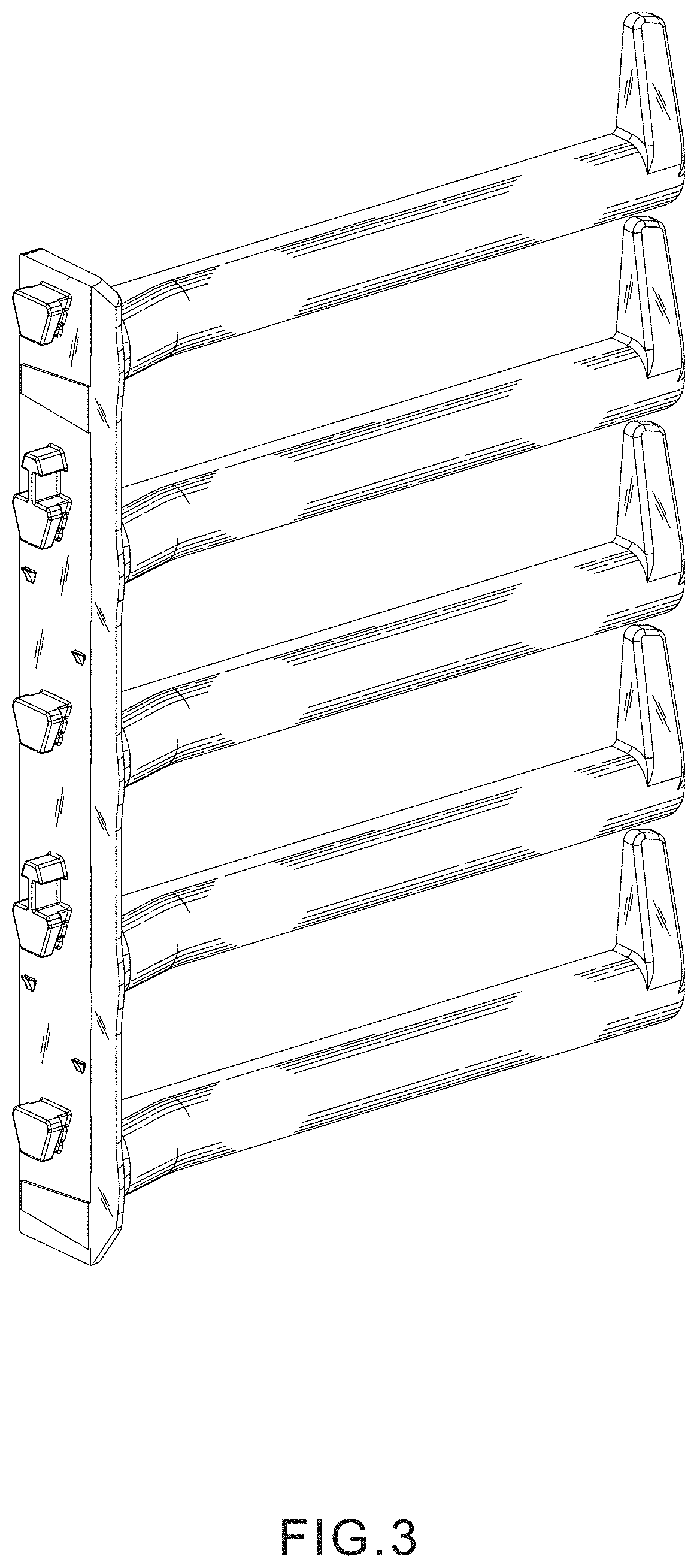Patent USD1001621 Figure 3 – Cable management fingers