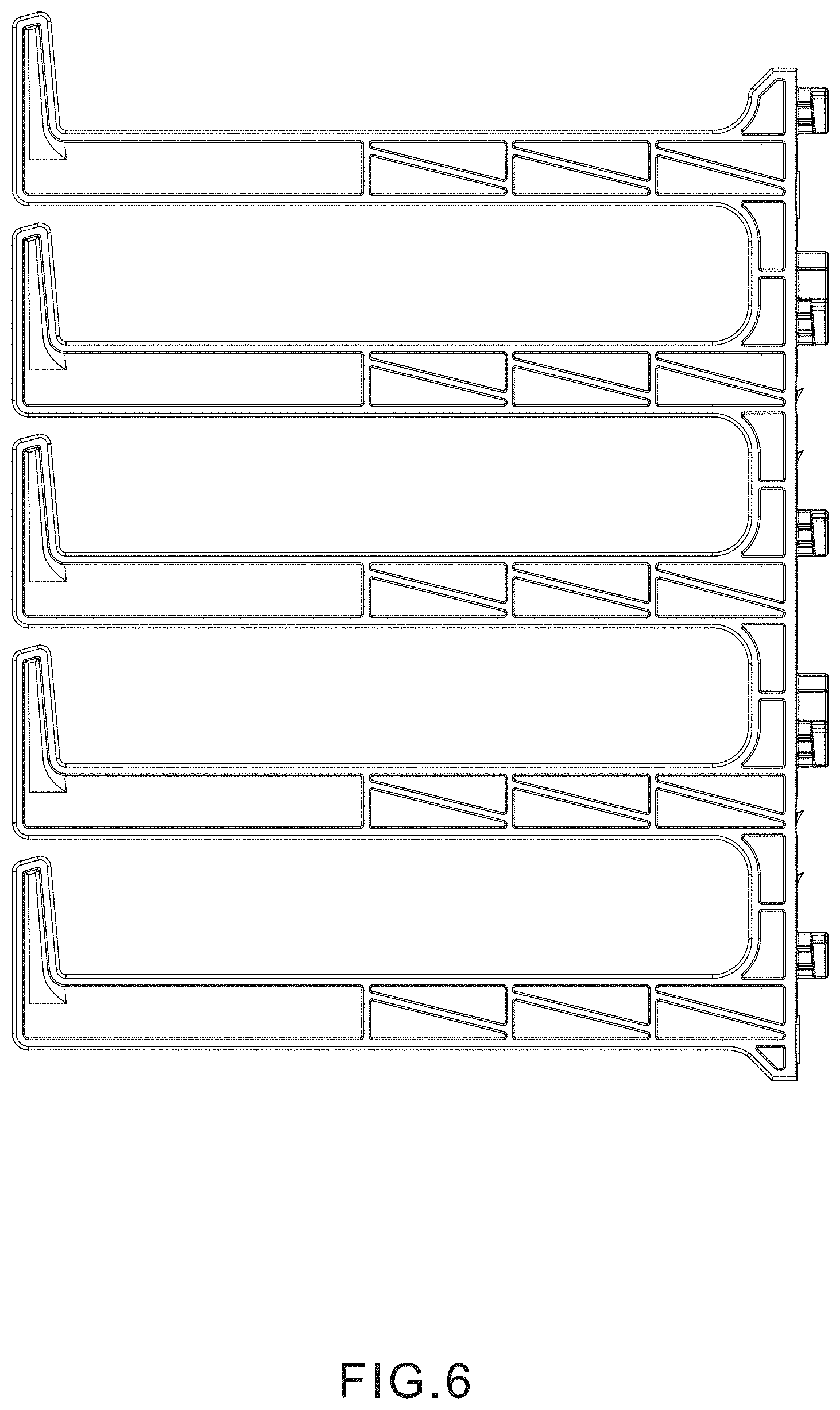 Patent USD1001621 Figure 6 – Cable management fingers
