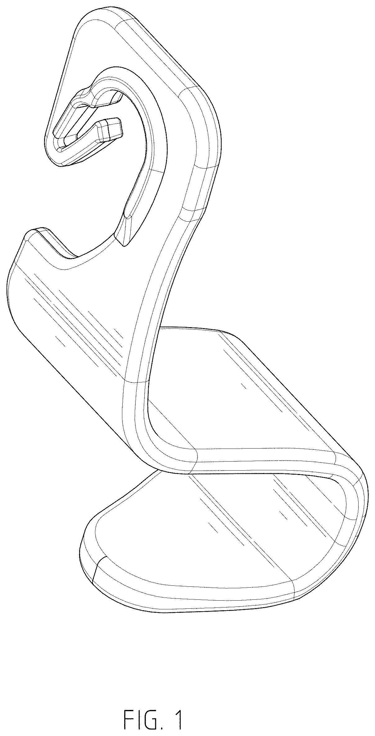 Patent USD1001624 Figure 1 – Car hook