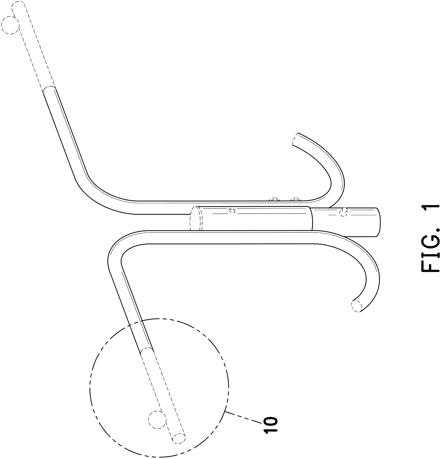 Patent USD1001625 Figure 1 – Extension for garment rack