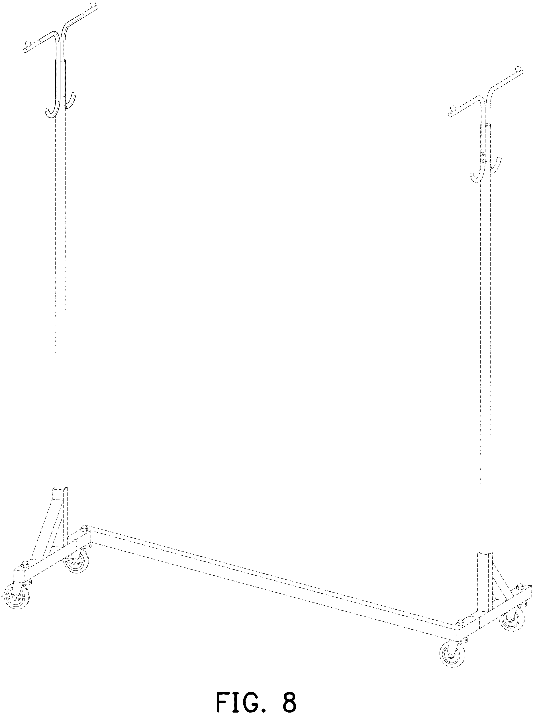 Patent USD1001625 Figure 5 – Extension for garment rack