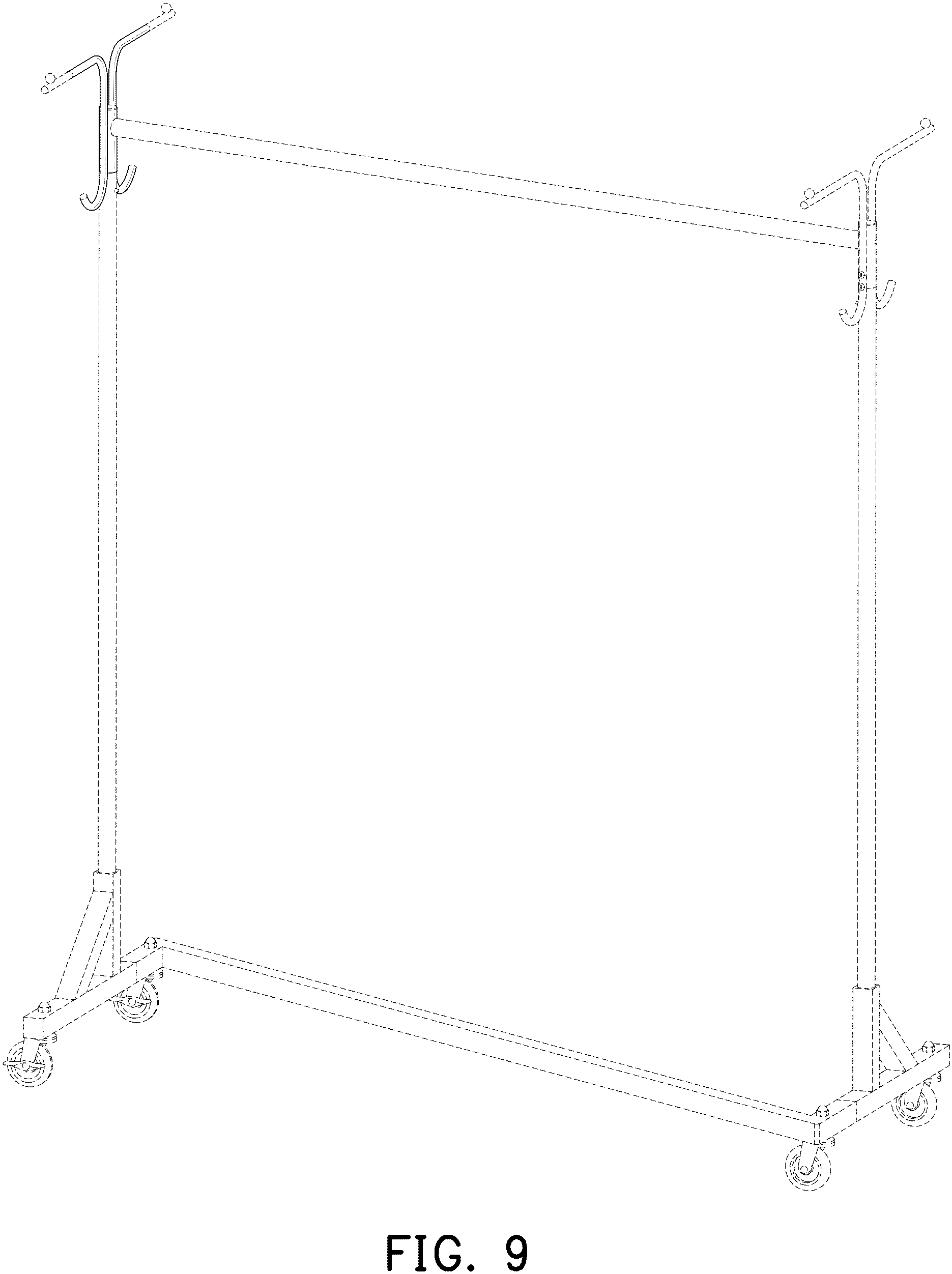 Patent USD1001625 Figure 6 – Extension for garment rack