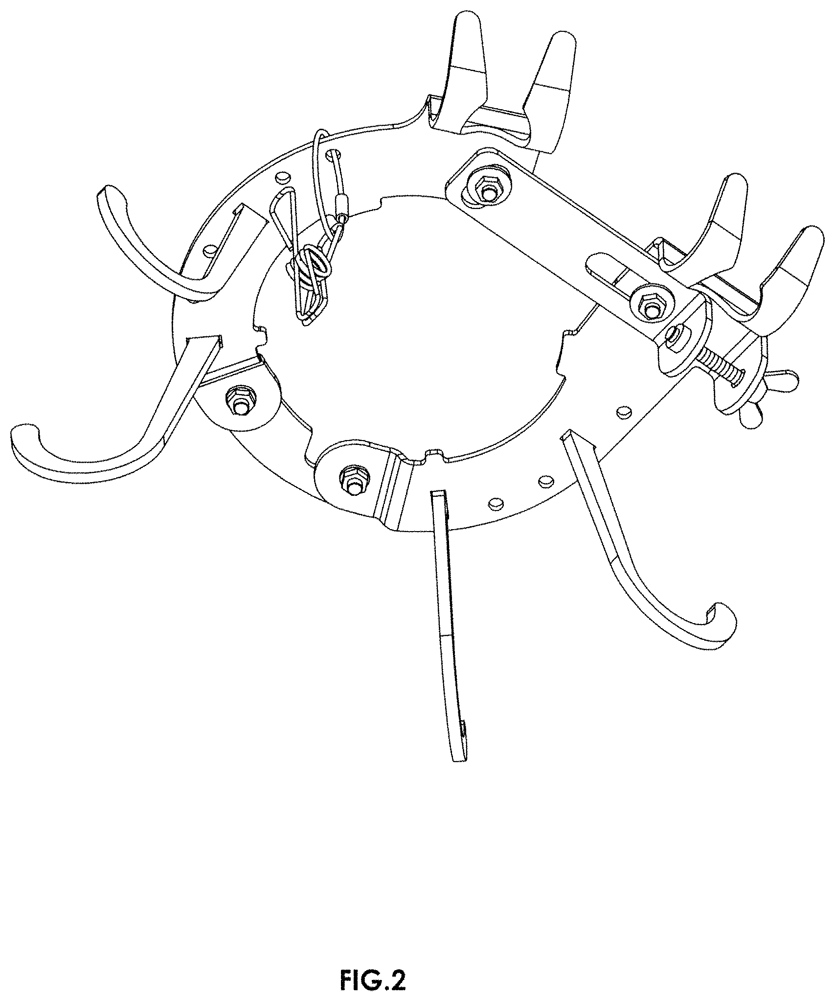 Patent USD1001626 Figure 2 – Gas cylinder hanger