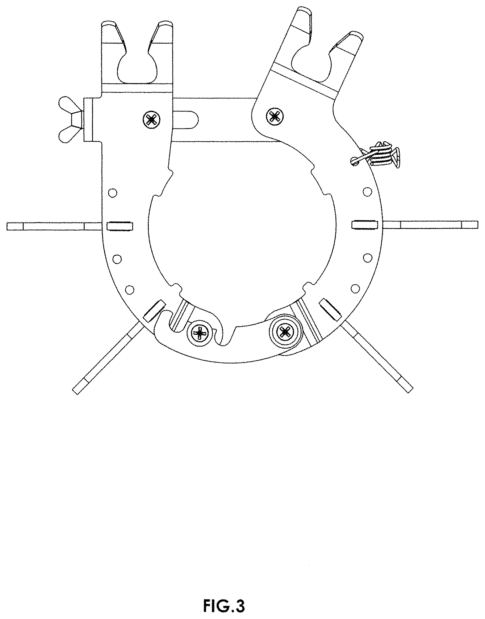 Patent USD1001626 Figure 3 – Gas cylinder hanger
