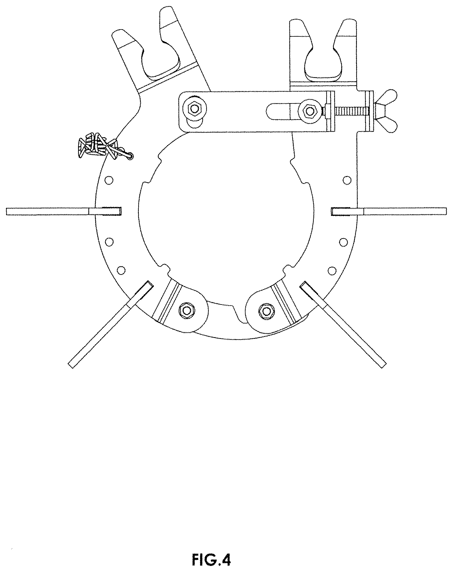 Patent USD1001626 Figure 4 – Gas cylinder hanger