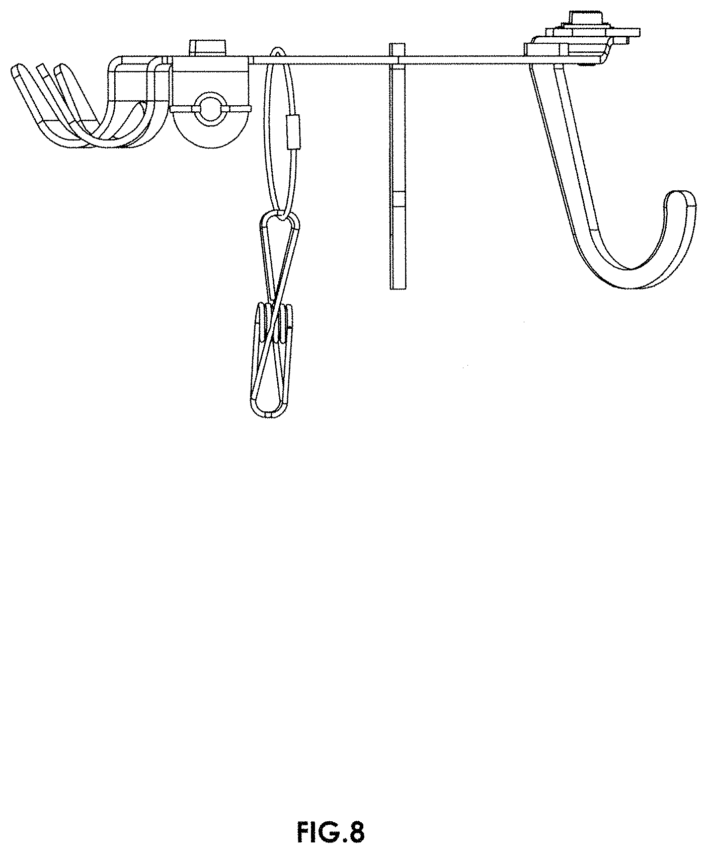 Patent USD1001626 Figure 8 – Gas cylinder hanger