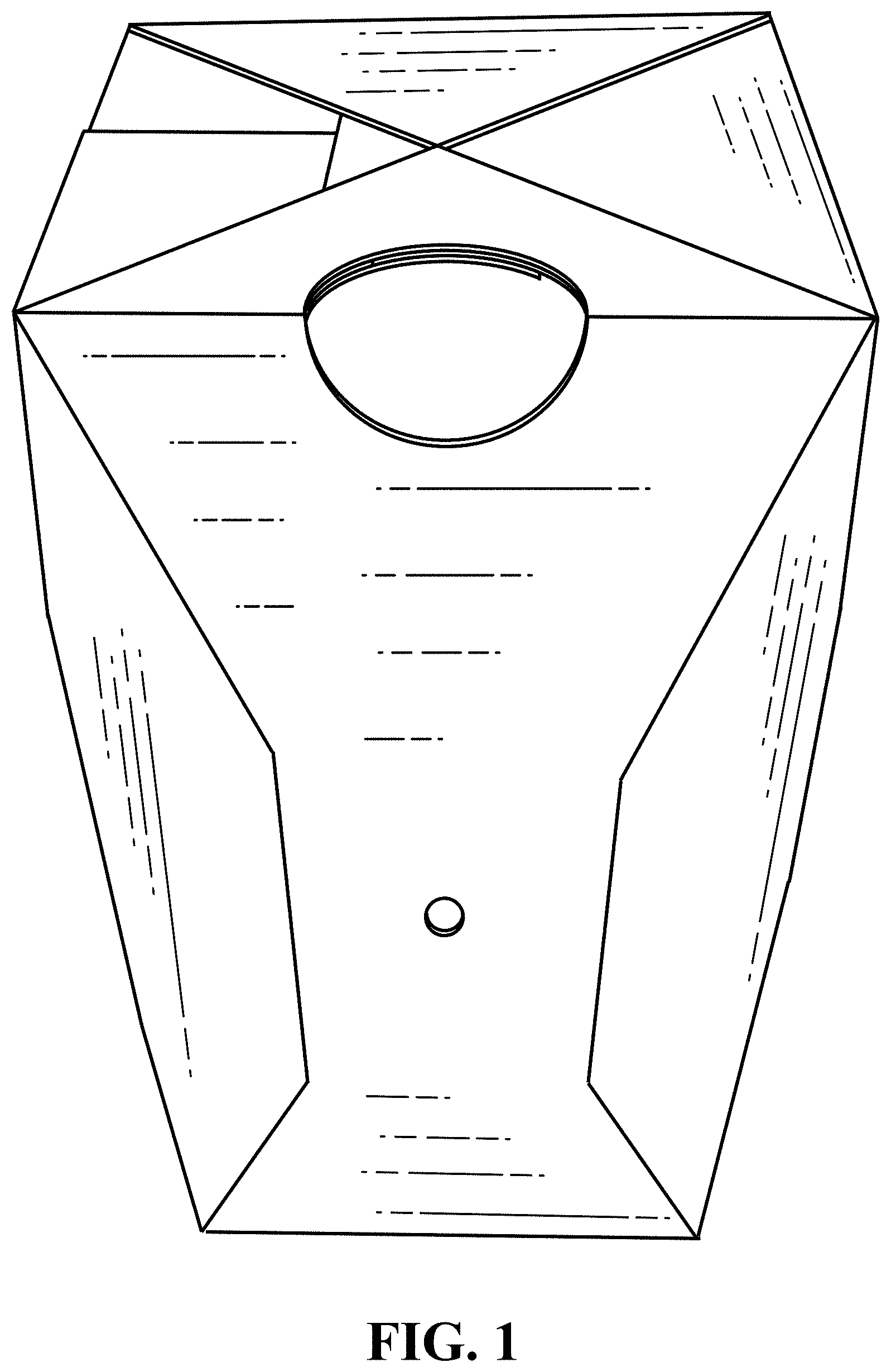 Patent USD1001631 Figure 1 – Collapsible bong carton