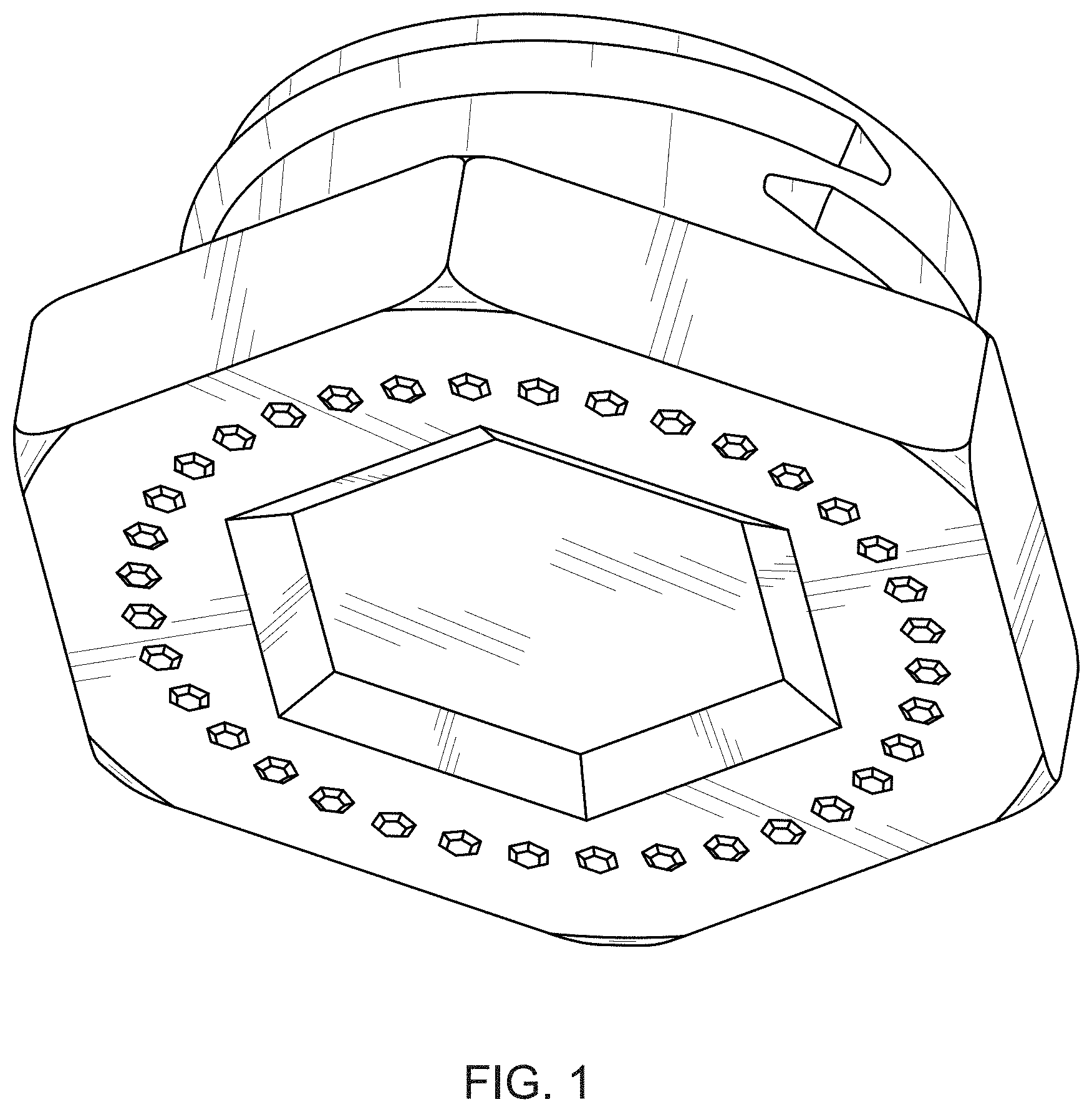 Patent USD1001637 Figure 1 – Container male cap