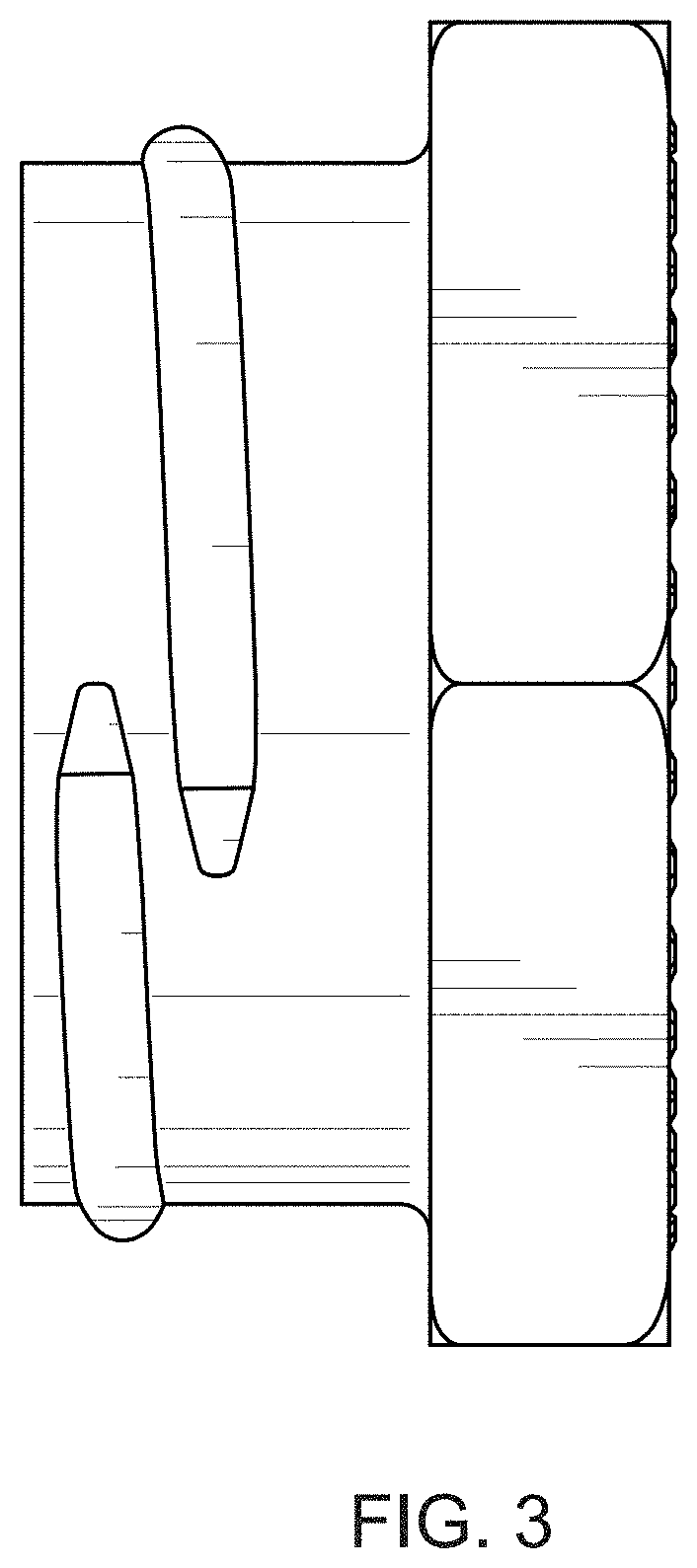 Patent USD1001637 Figure 3 – Container male cap