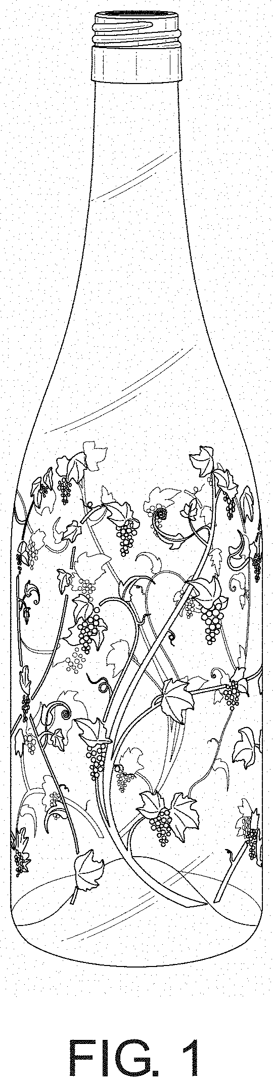 Patent USD1001643 Figure 1 – Wine bottle