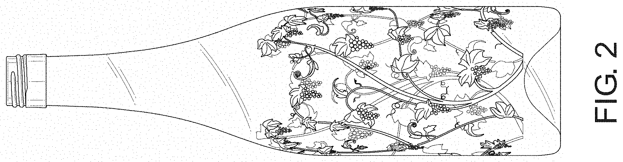 Patent USD1001643 Figure 2 – Wine bottle