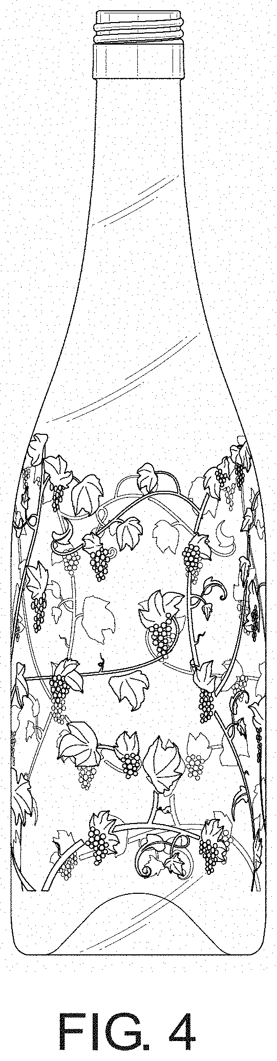 Patent USD1001643 Figure 4 – Wine bottle