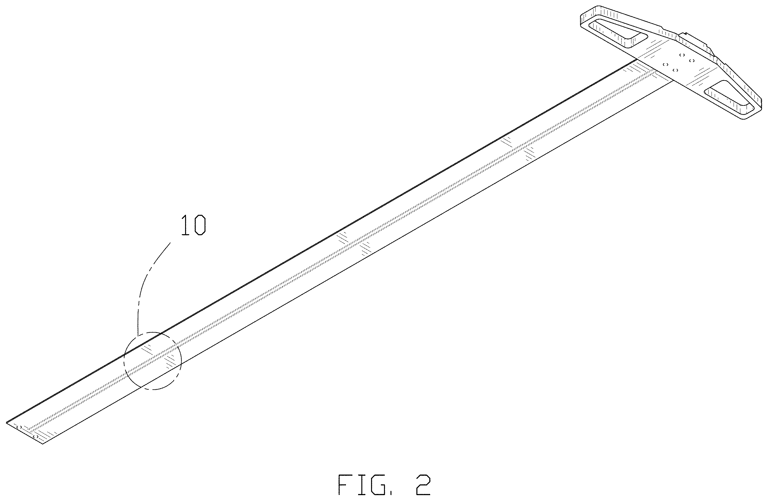 Patent USD1001659 Figure 2 – Scribing ruler