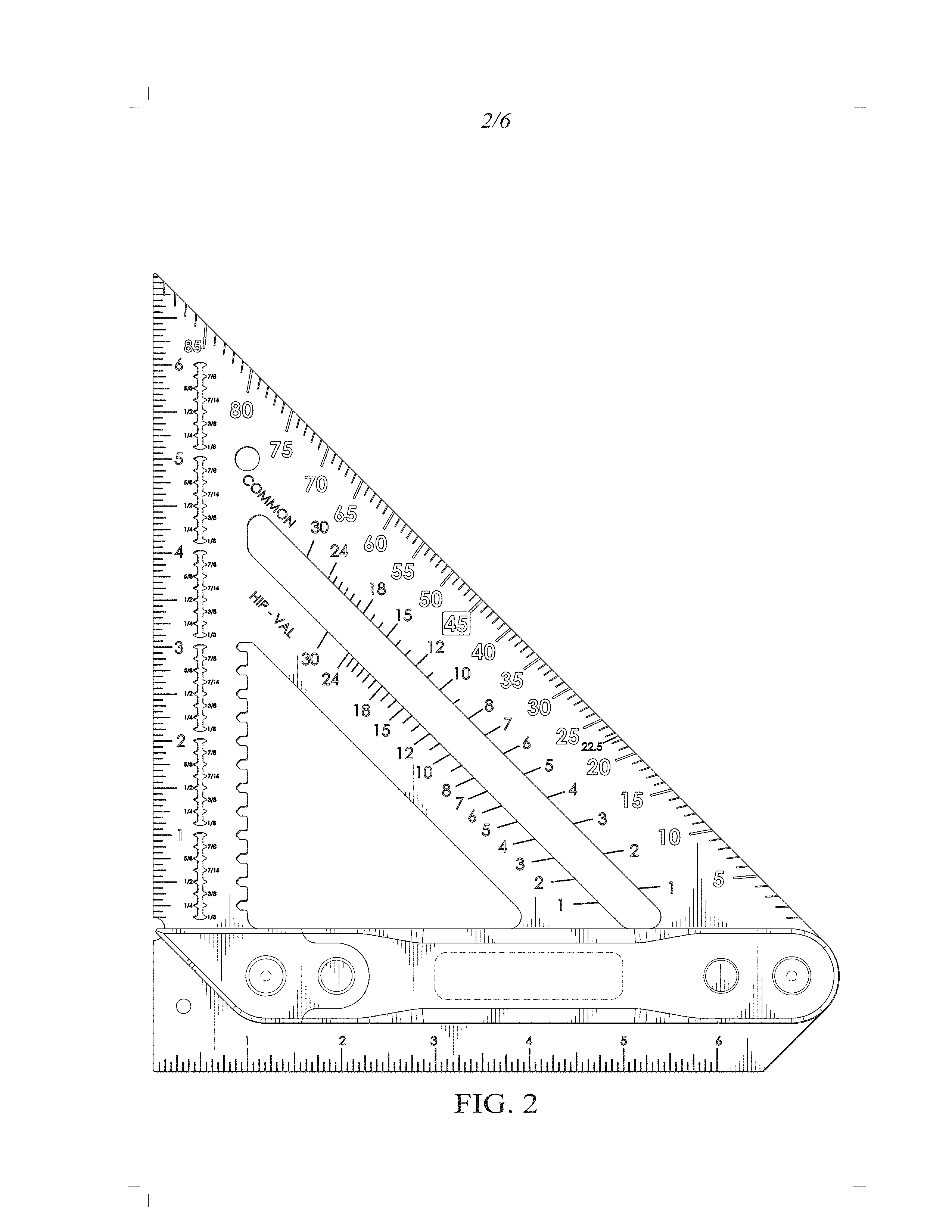 Patent USD1001660 Figure 2 – Carpenter square