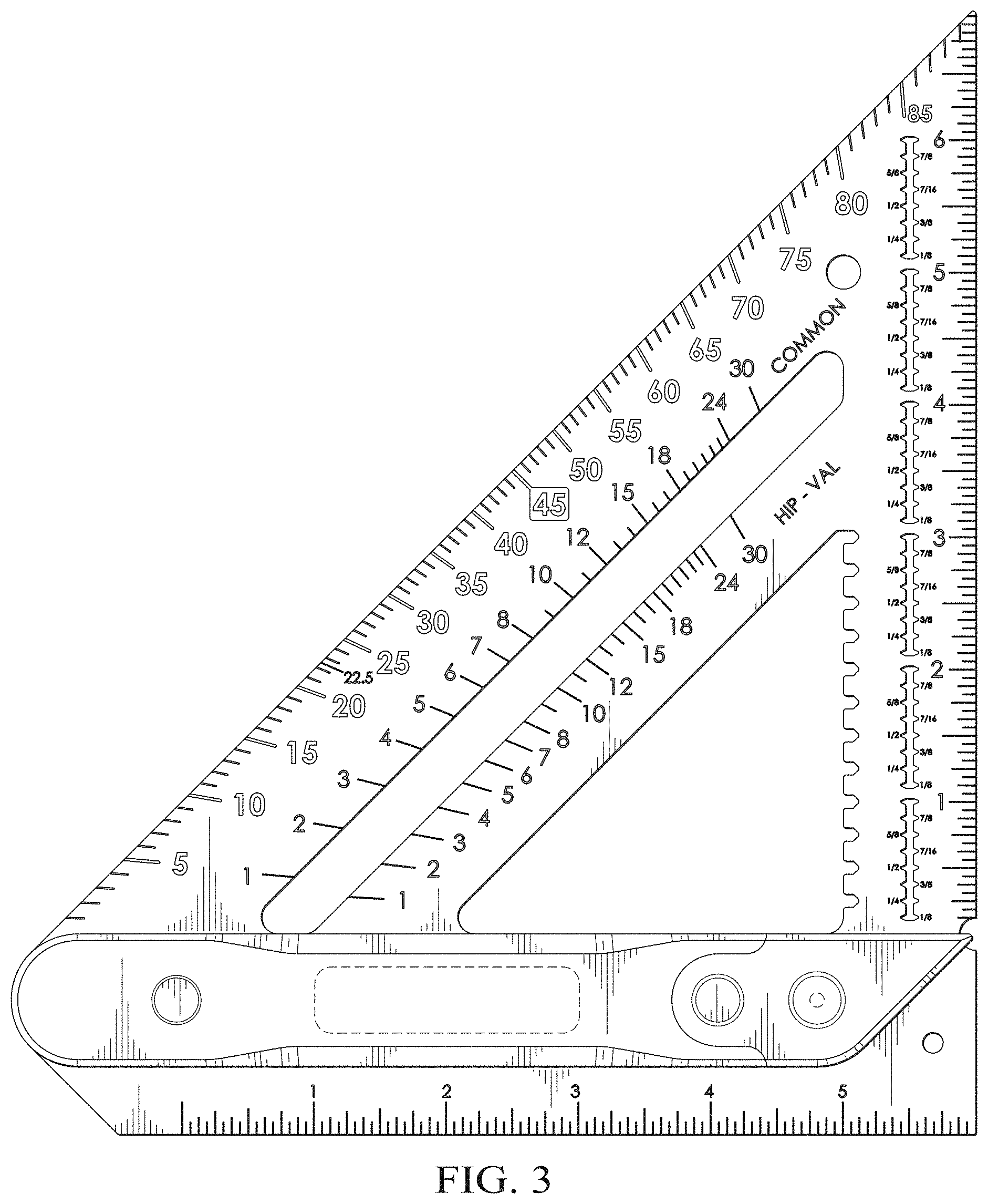 Patent USD1001660 Figure 3 – Carpenter square