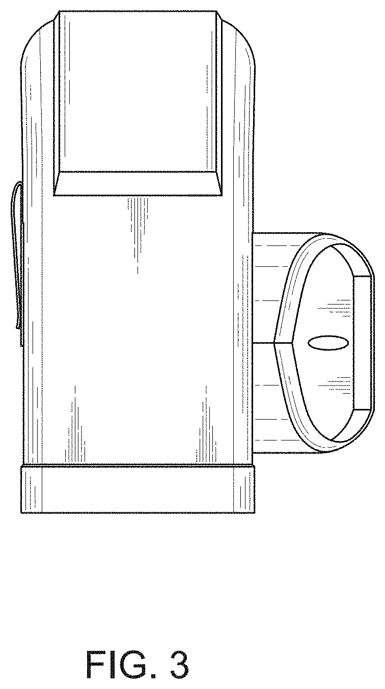 Patent USD1001661 Figure 3 – Measuring tape with pencil sharpener