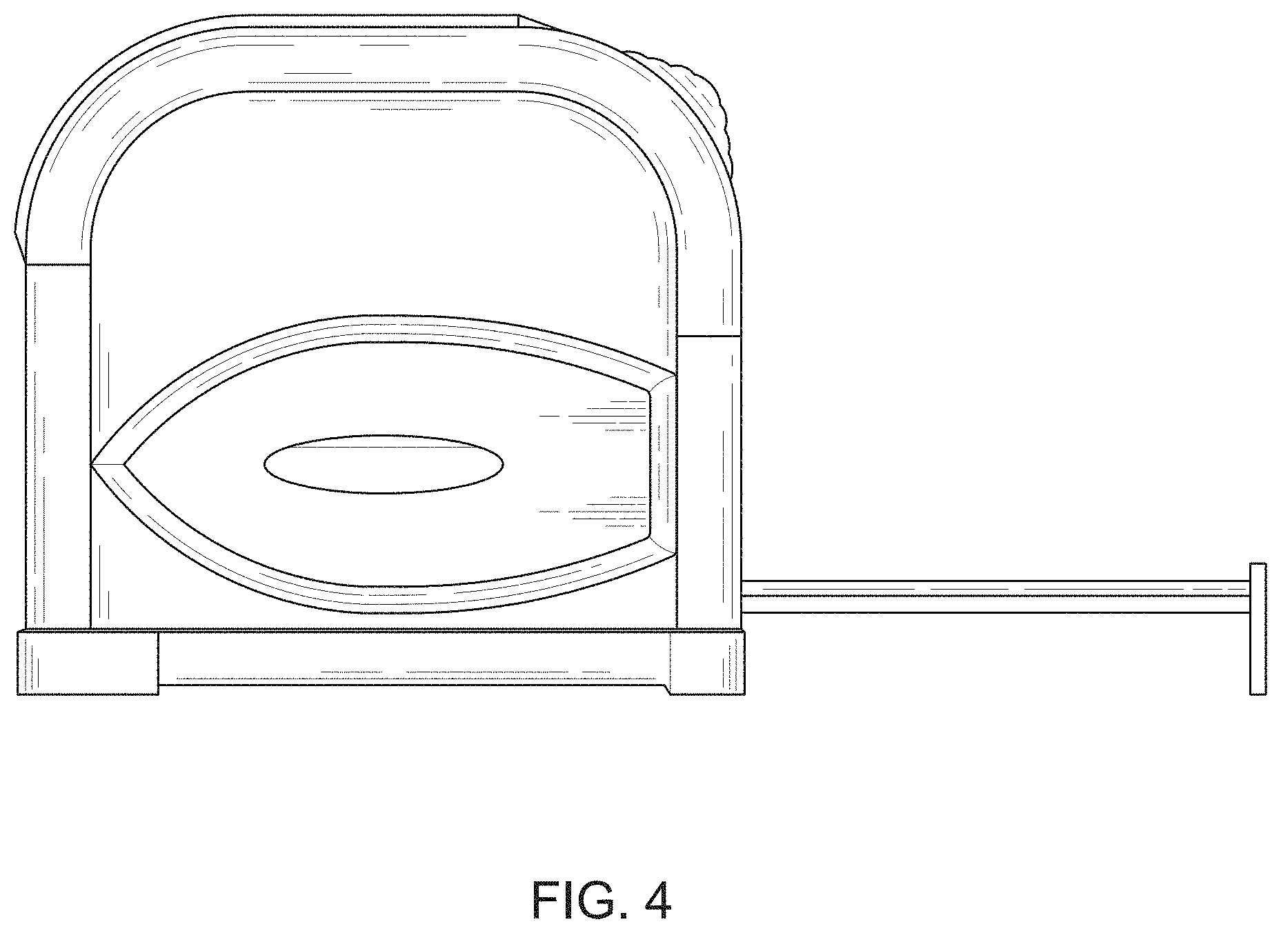 Patent USD1001661 Figure 4 – Measuring tape with pencil sharpener